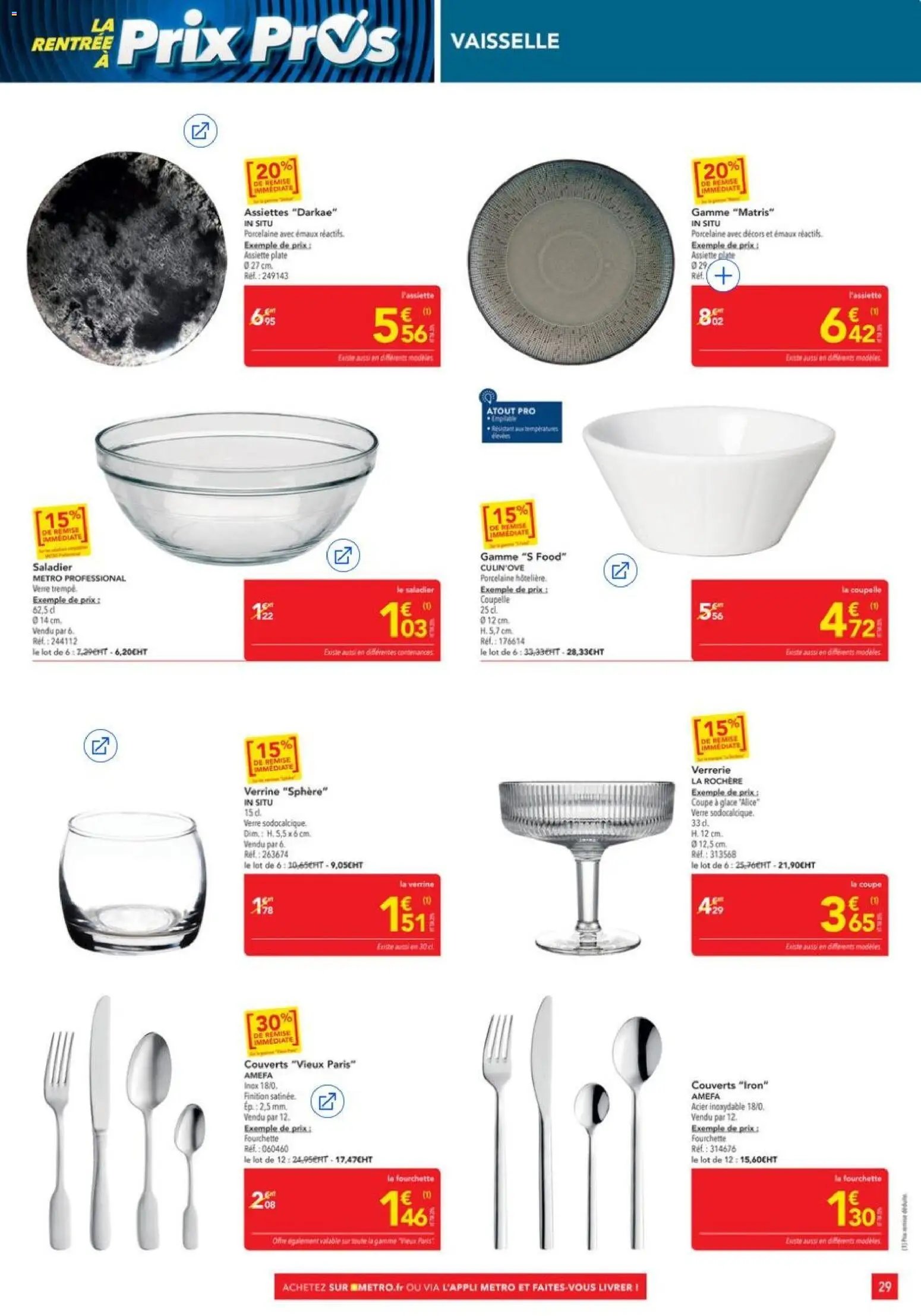 METRO - Offres Prix & Promos Equipement