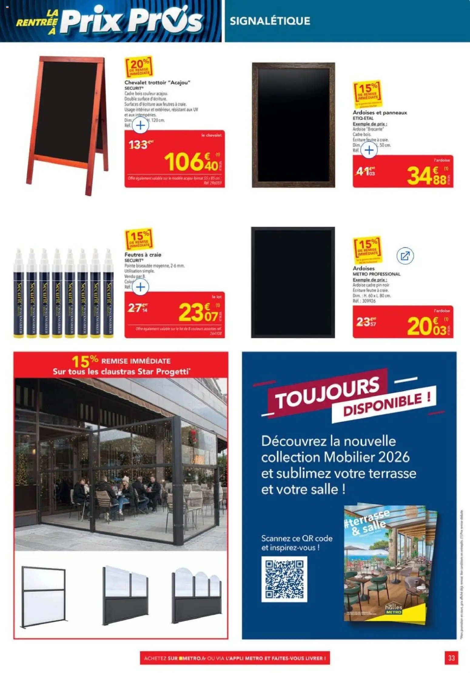 METRO - Offres Prix & Promos Equipement