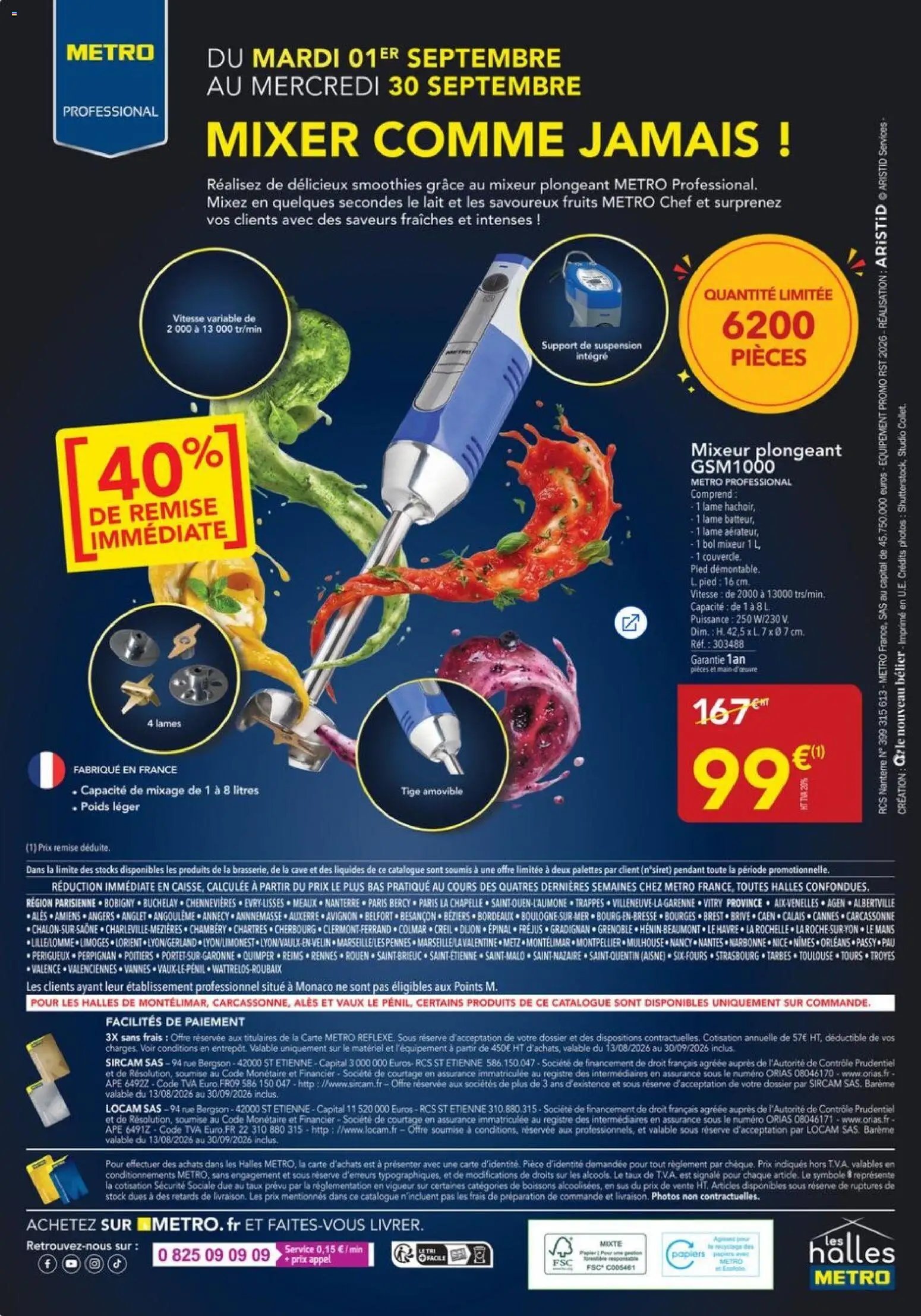 METRO - Offres Prix & Promos Equipement