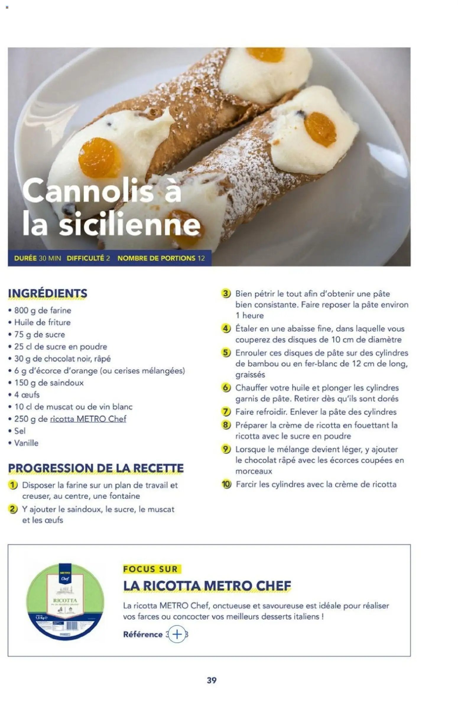 METRO - Livret recettes Italie | 37 inspirations pour votre carte (2026-01-01 - 2026-01-20)