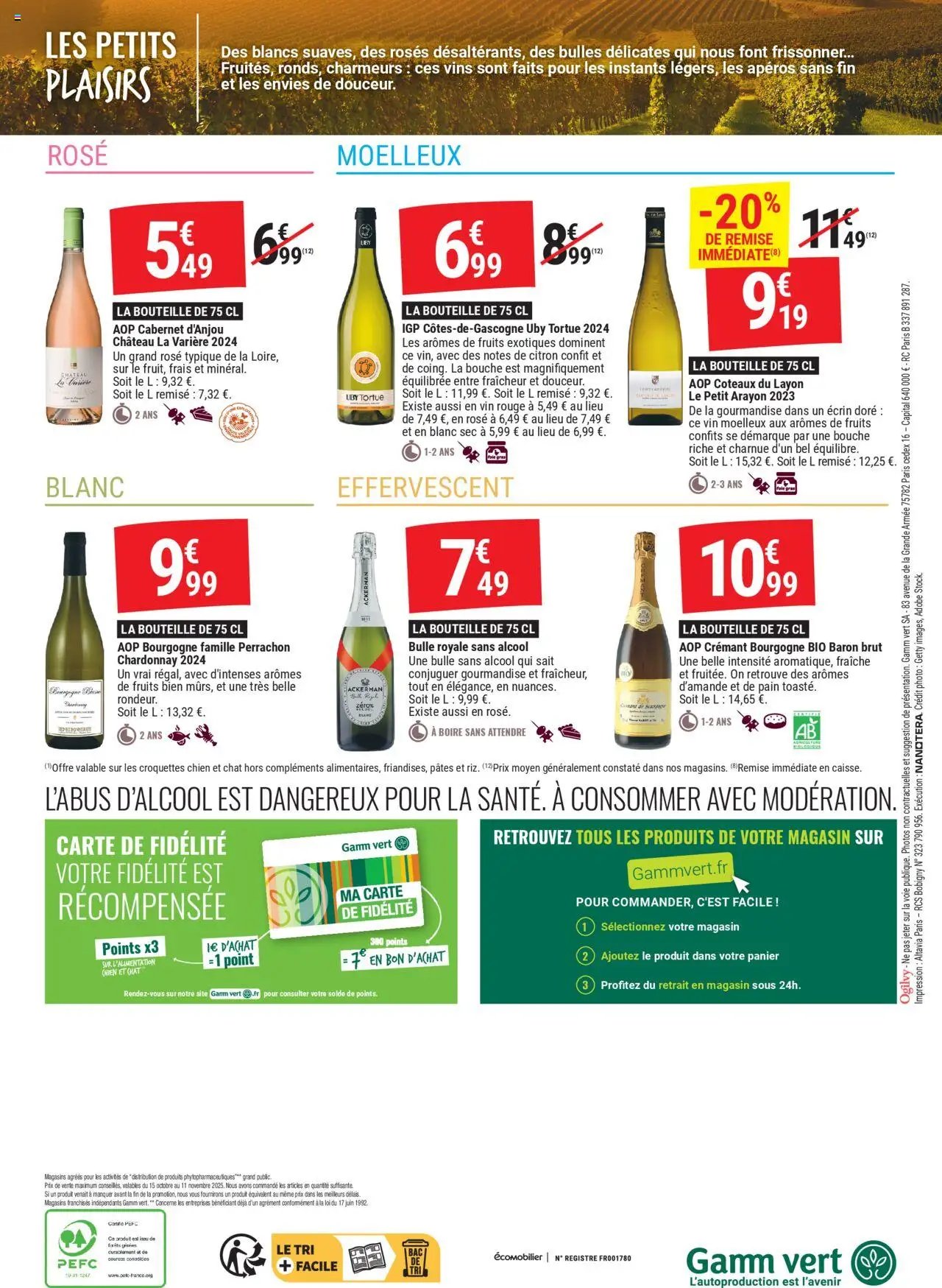 Gamm vert catalogue foire aux vins