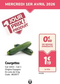 Promocash PROMO courgettes