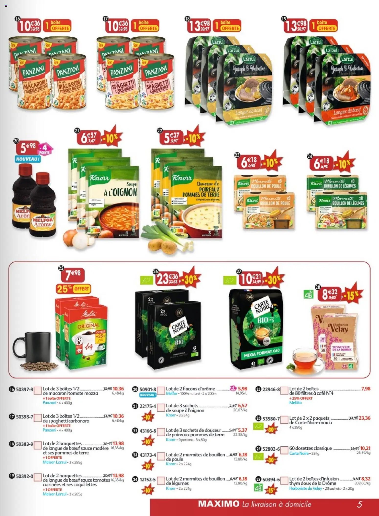 Maximo catalogue epicerie