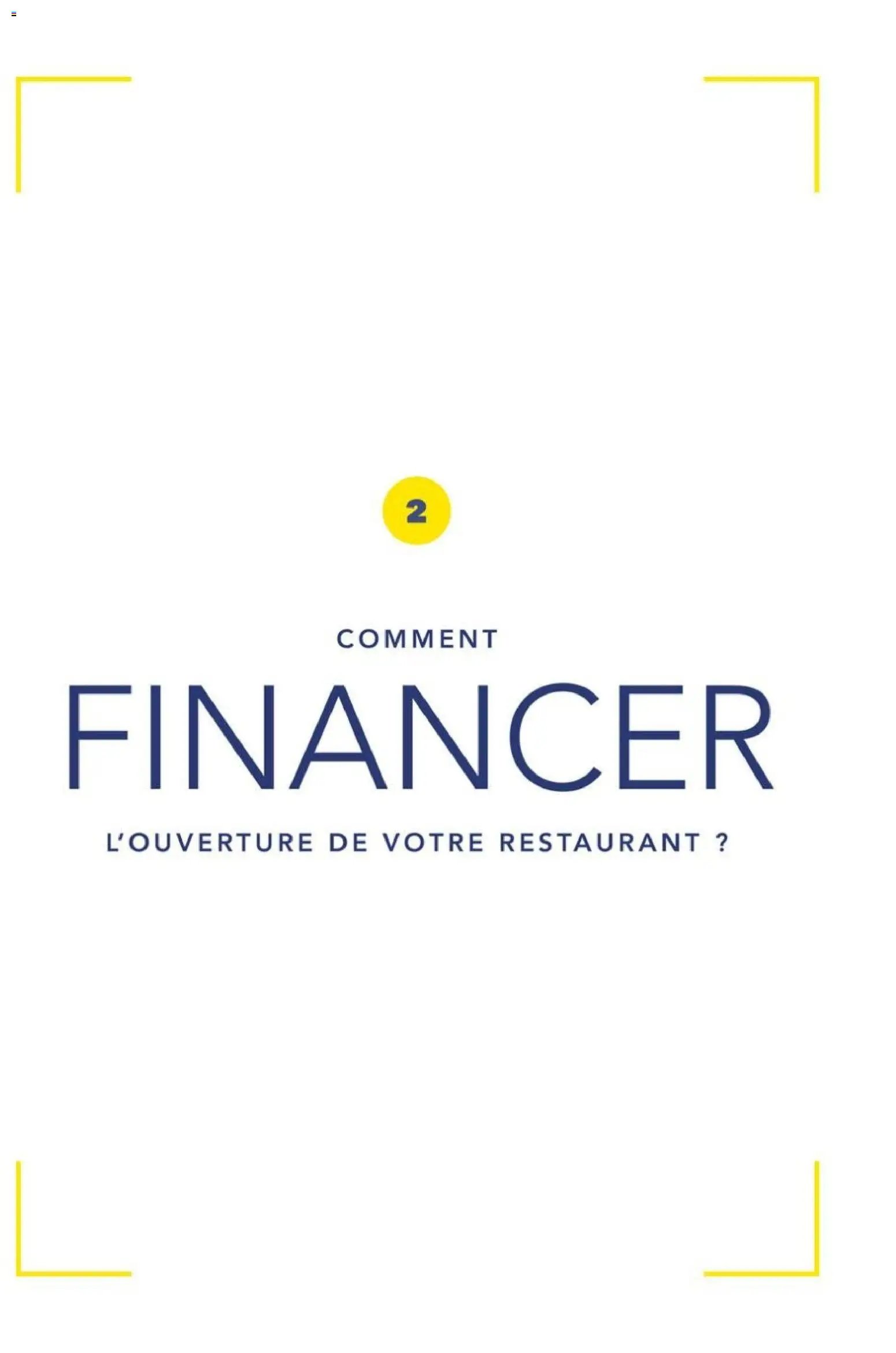 METRO - Guide financer son restaurant