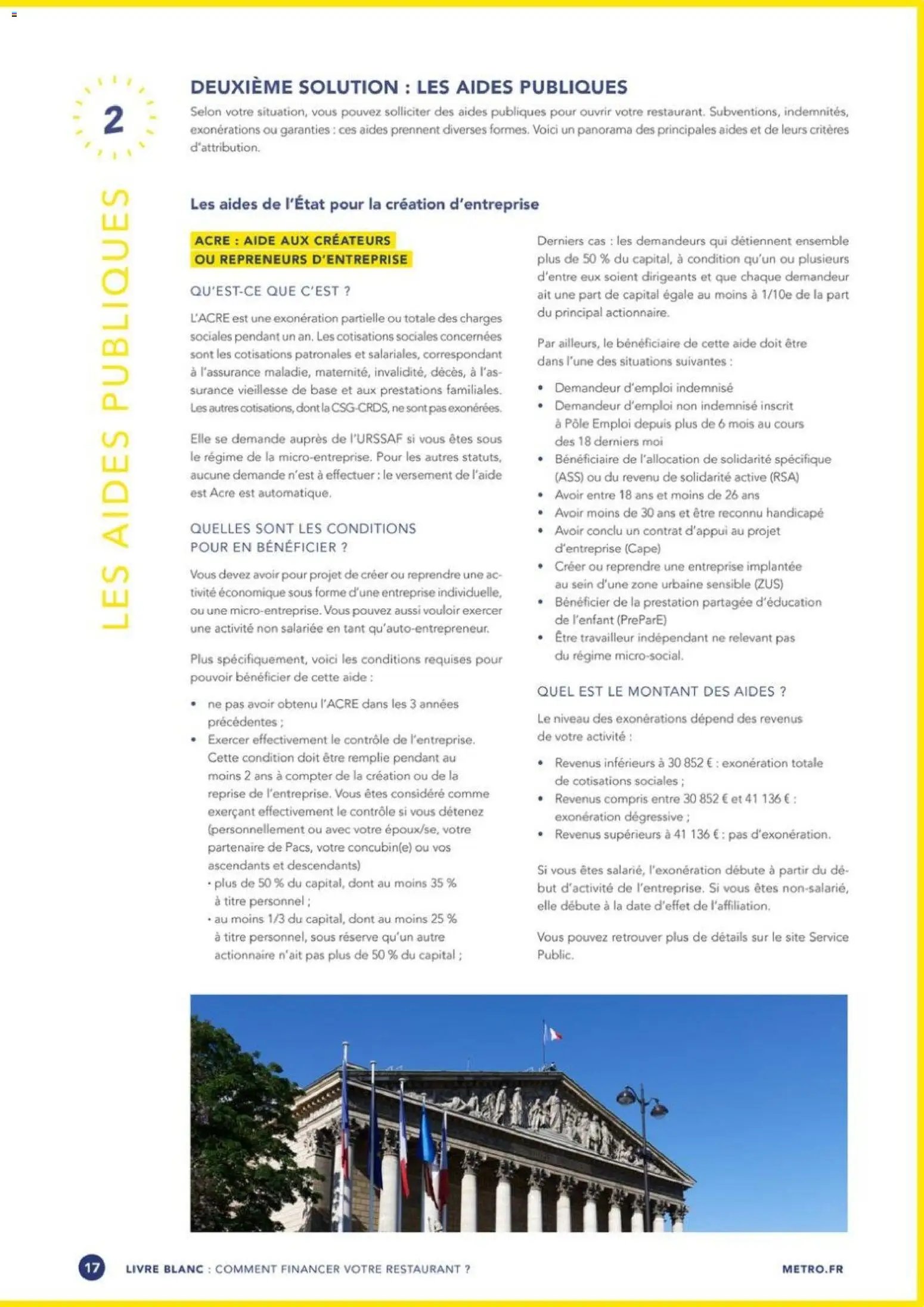 METRO - Guide financer son restaurant