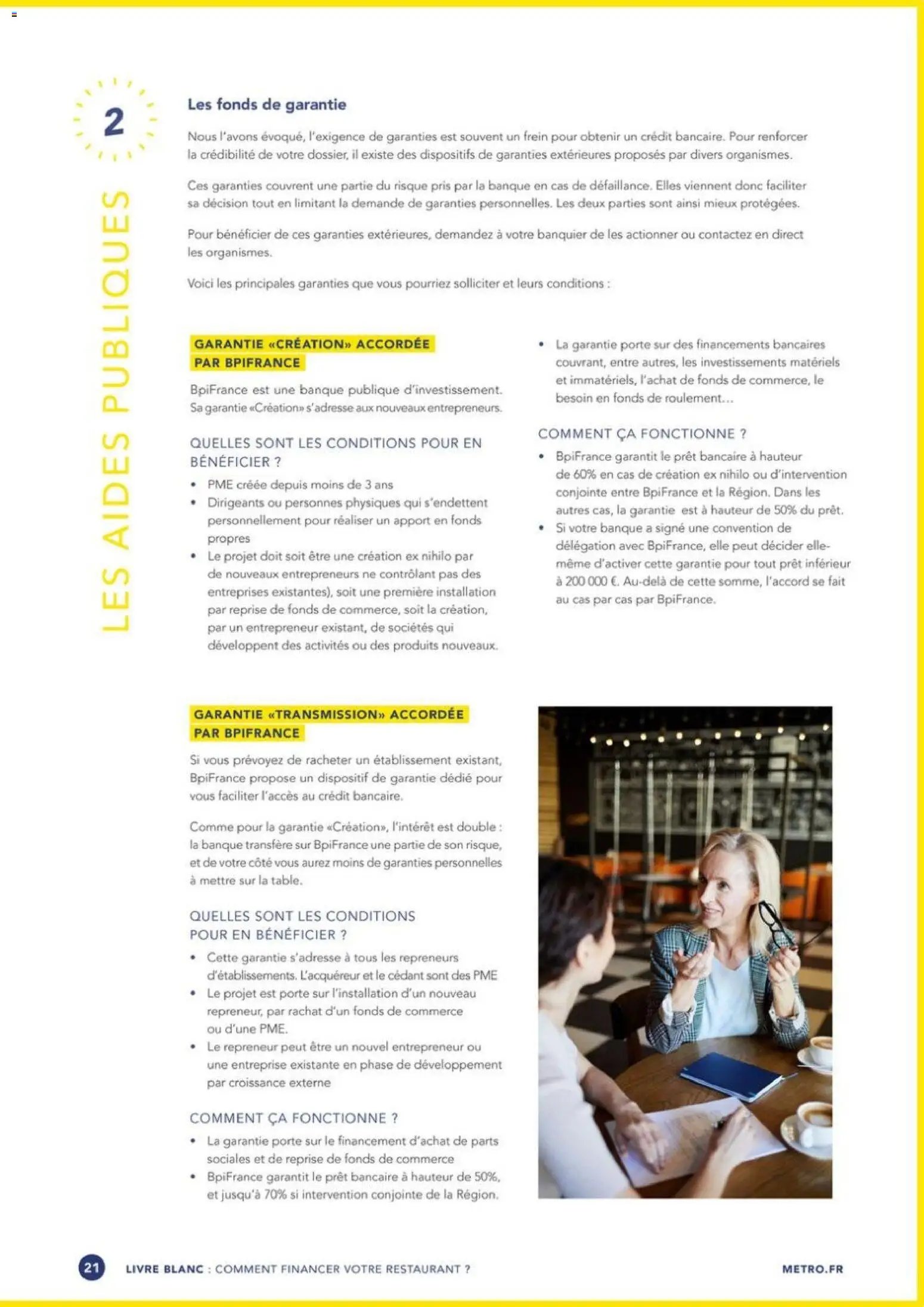METRO - Guide financer son restaurant