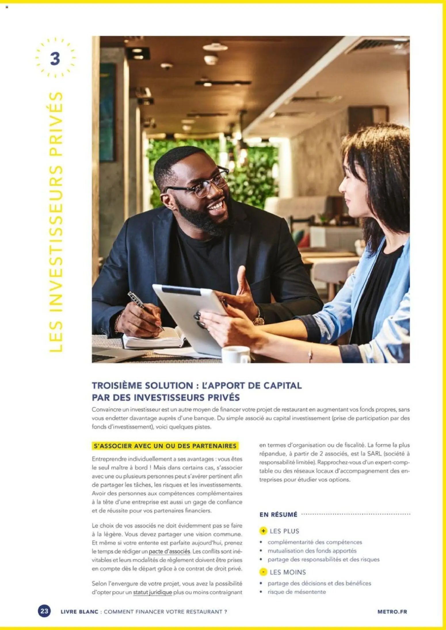 METRO - Guide financer son restaurant