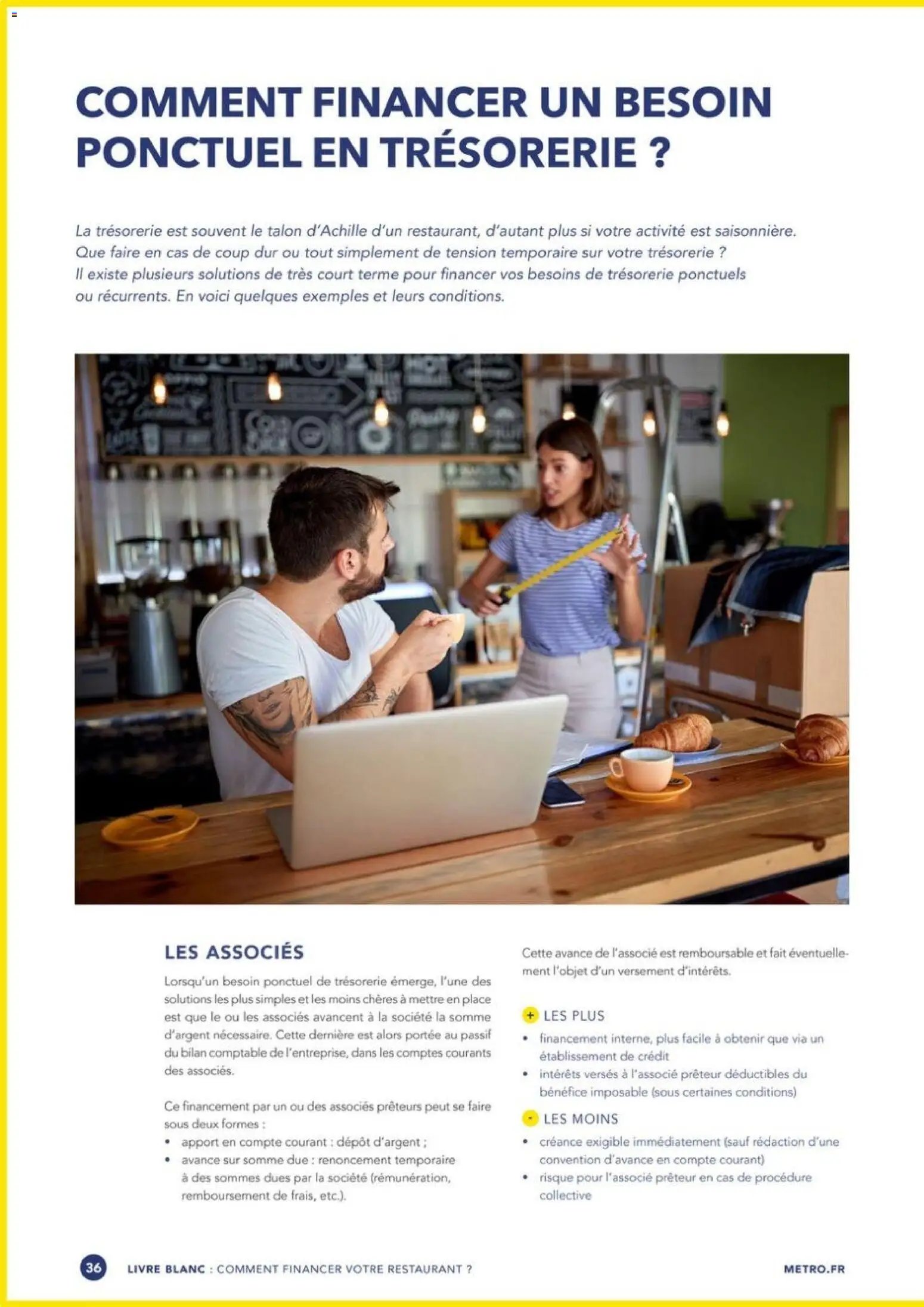 METRO - Guide financer son restaurant