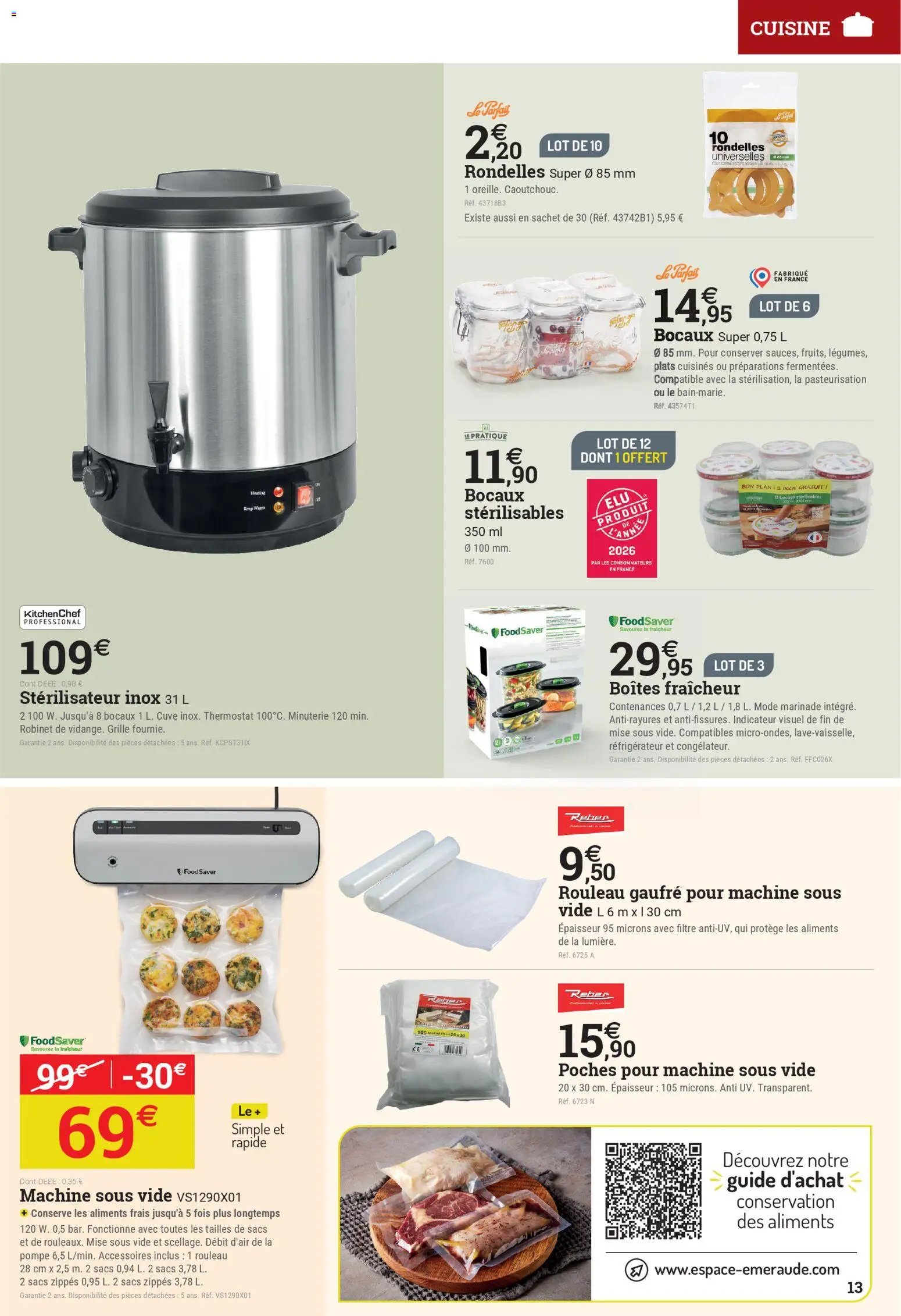 Espace Emeraude catalogue