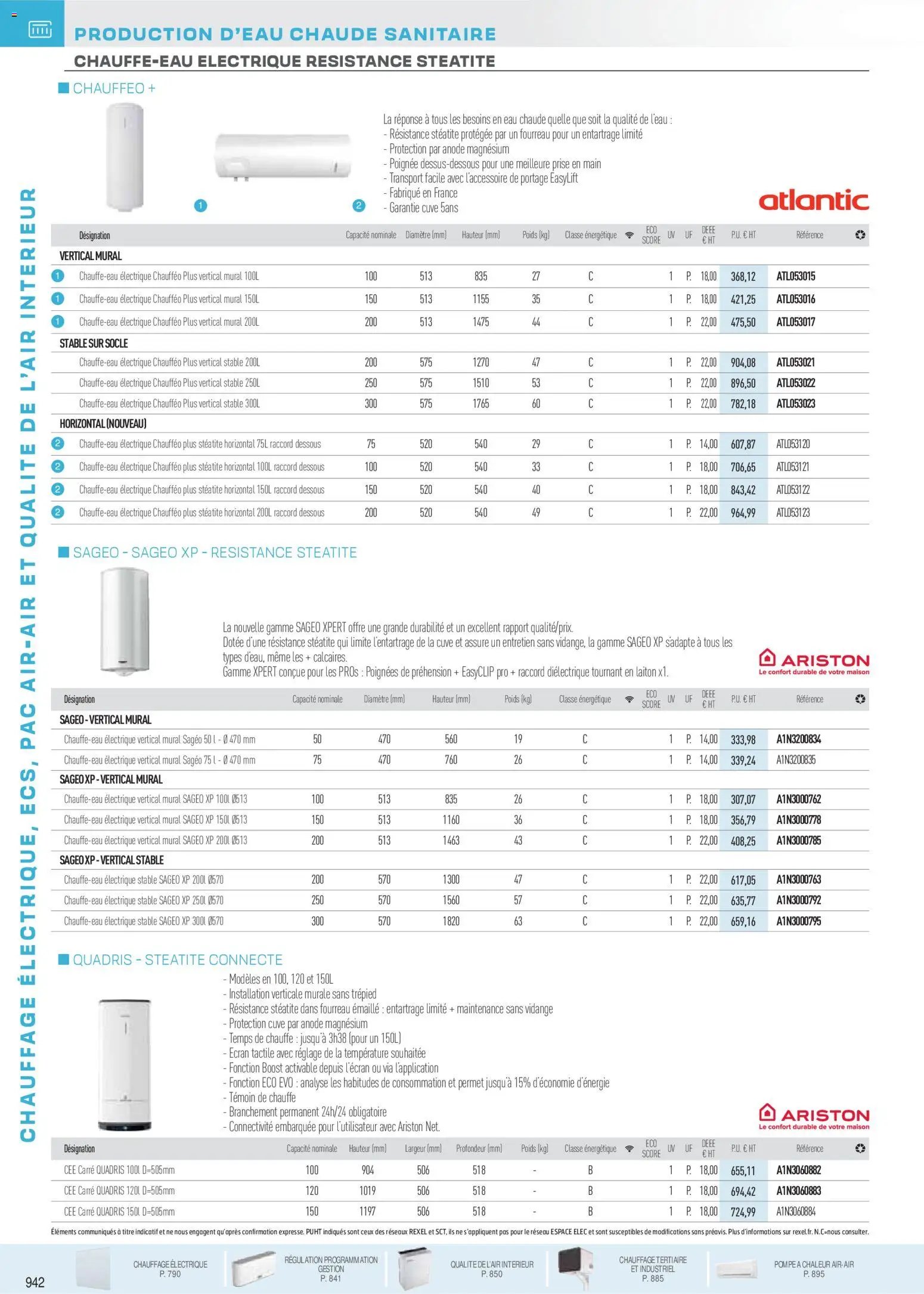 Rexel - Brochure Chauffage Électrique, ECS, PAC AIR-AIR Et Qualite De L´Air Interieur (2025-11-18 - 2026-12-31)