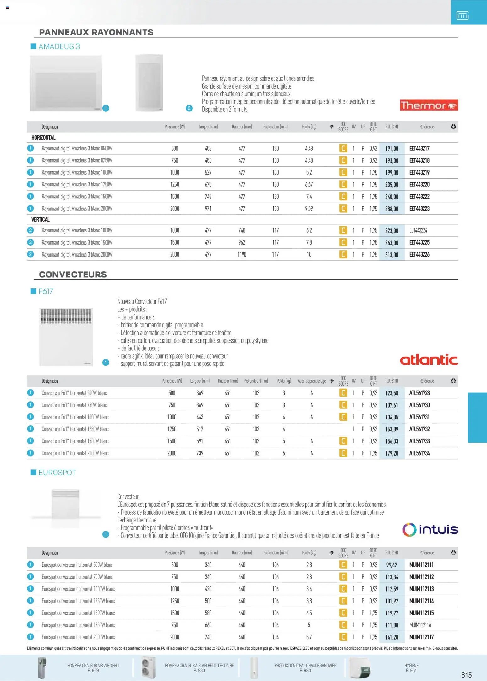 Rexel - Brochure Chauffage Électrique, ECS, PAC AIR-AIR Et Qualite De L´Air Interieur (2025-11-18 - 2026-12-31)