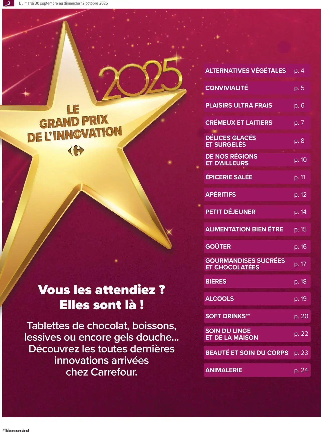 Carrefour contact Le grand prix de l'innovation 2025 (2025-09-30 - 2025-10-12)