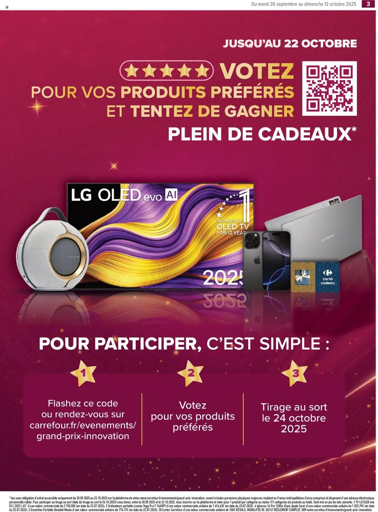 Carrefour contact Le grand prix de l'innovation 2025 (2025-09-30 - 2025-10-12)