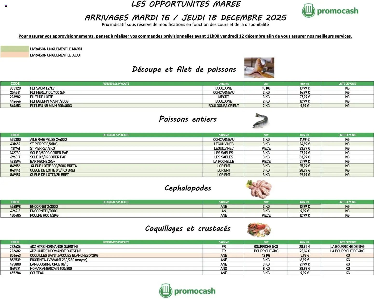 Promocash Opportunités Marée
