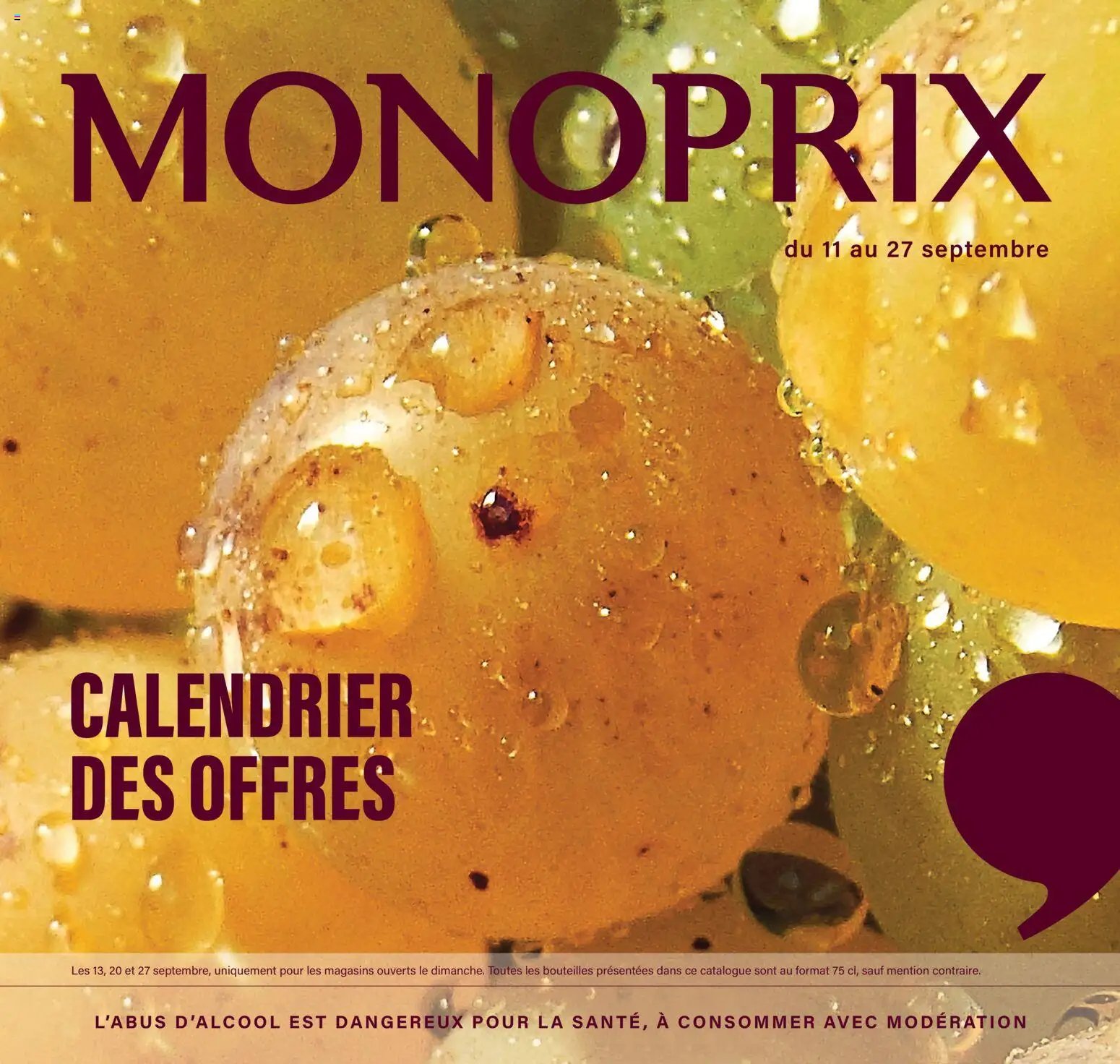Monoprix - Calendrier foire aux vins