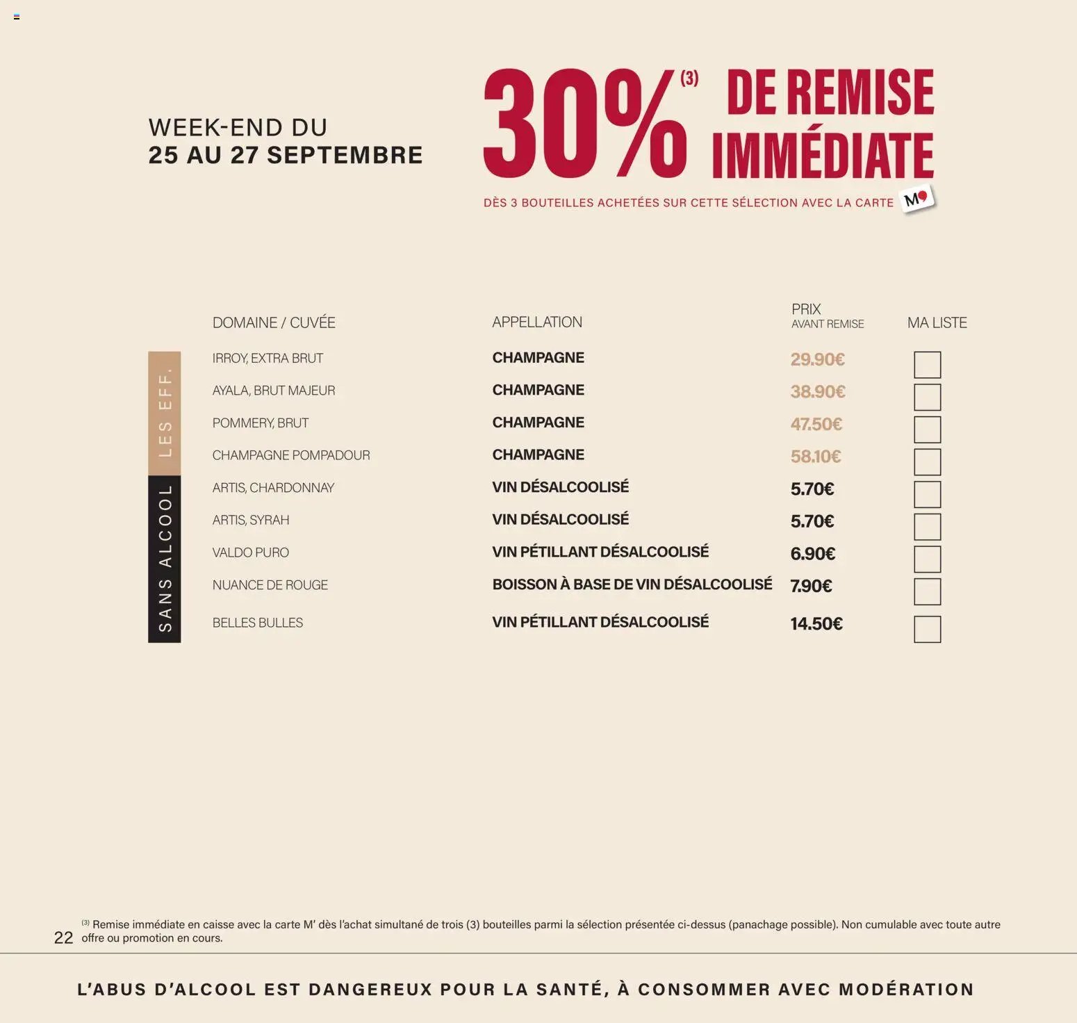 Monoprix - Calendrier foire aux vins