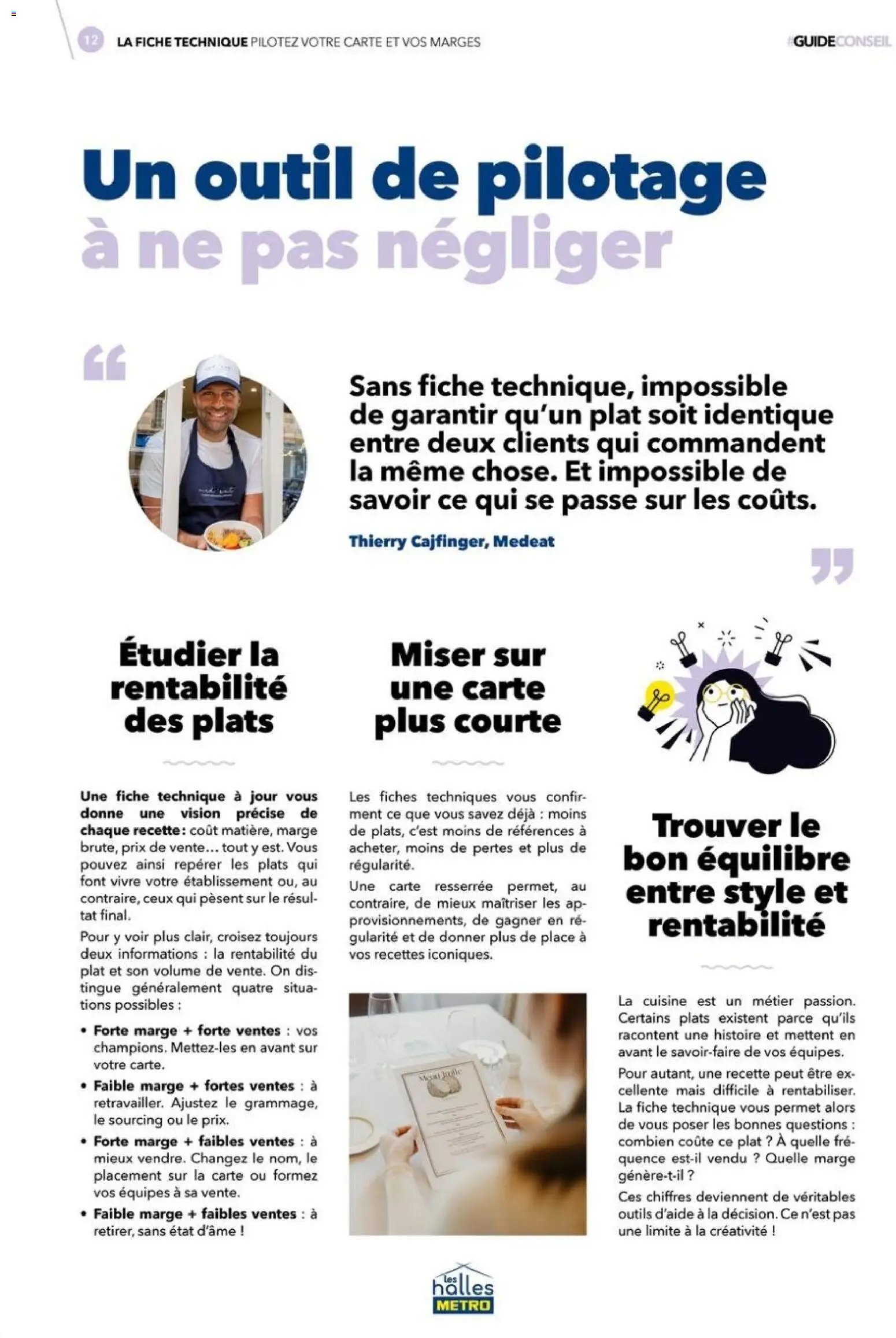 METRO - La fiche technique - Pilotez votre carte et vos marges