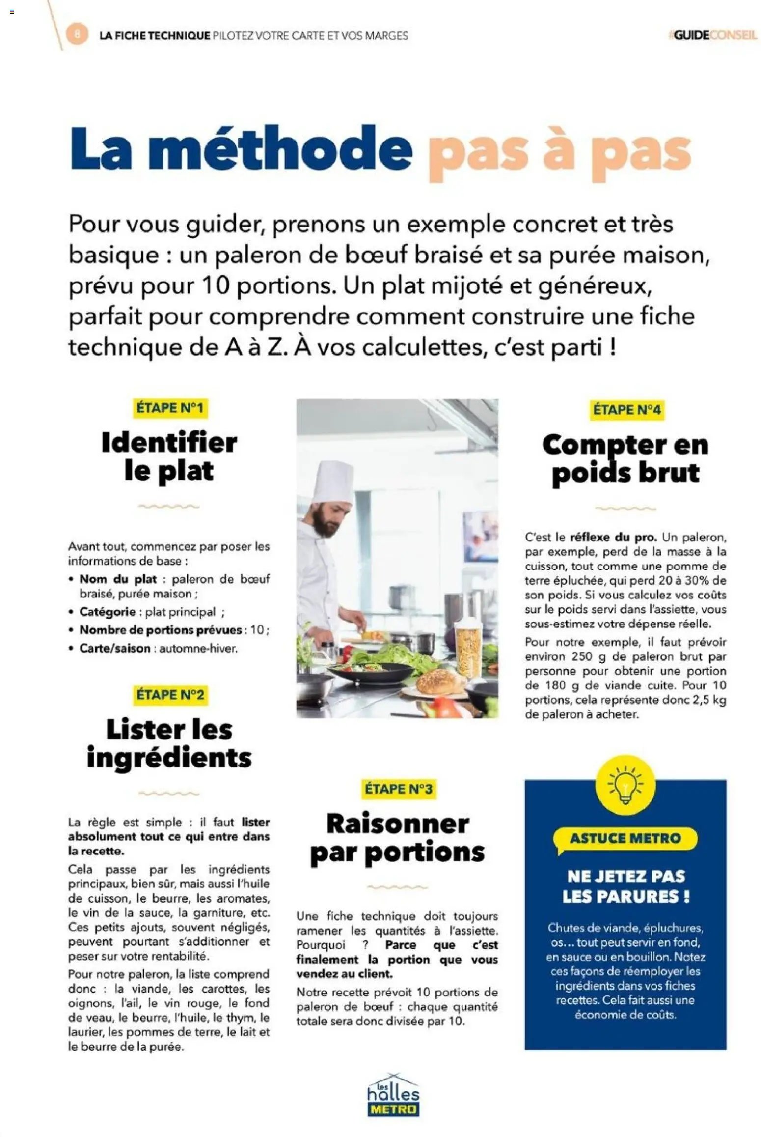 METRO - La fiche technique - Pilotez votre carte et vos marges