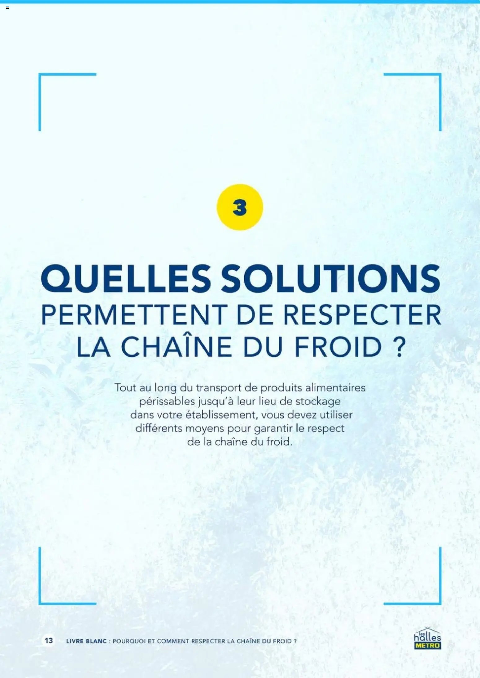 METRO - Pourquoi et comment respecter la chaîne du froid