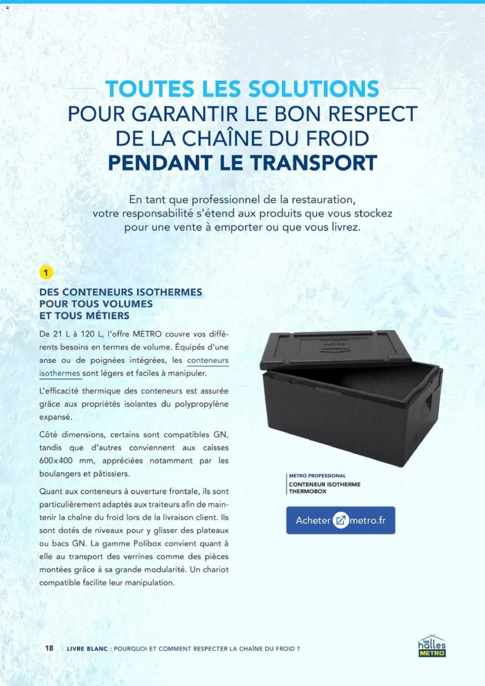 METRO - Pourquoi et comment respecter la chaîne du froid