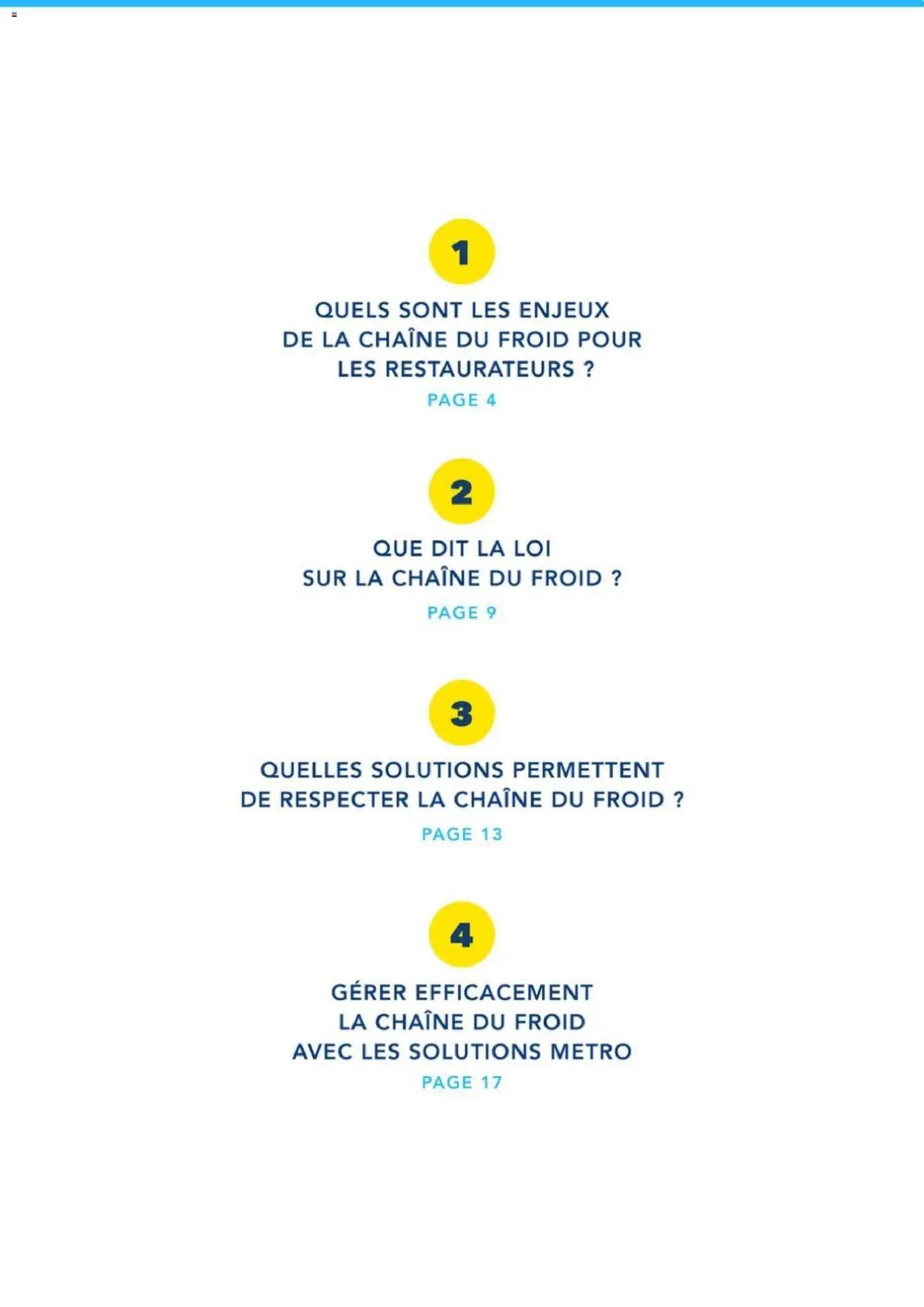 METRO - Pourquoi et comment respecter la chaîne du froid