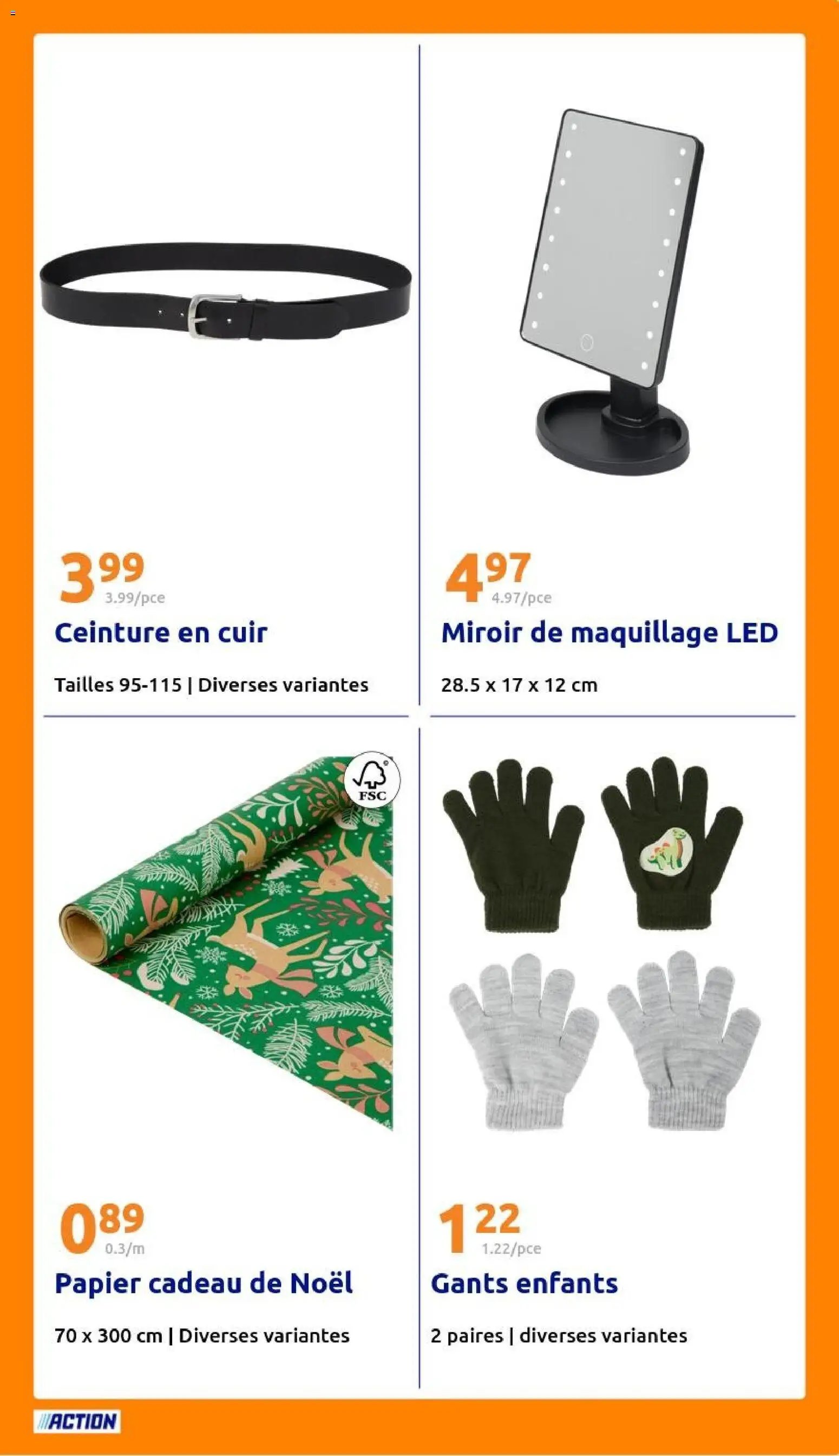 Action catalogue de la semaine 50