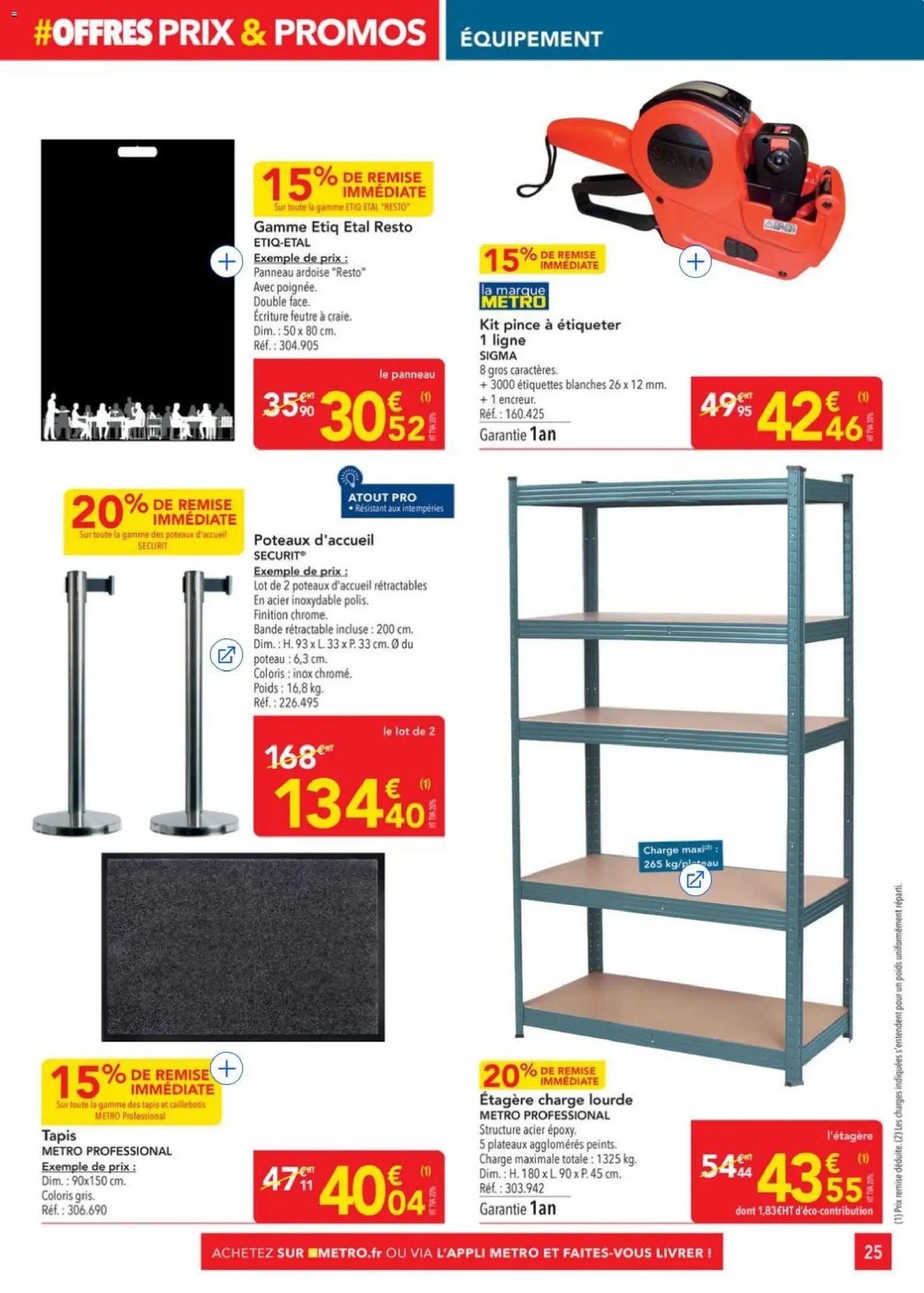 METRO - OFFRES Prix & Promos Equipement (2026-01-05 - 2026-01-28)