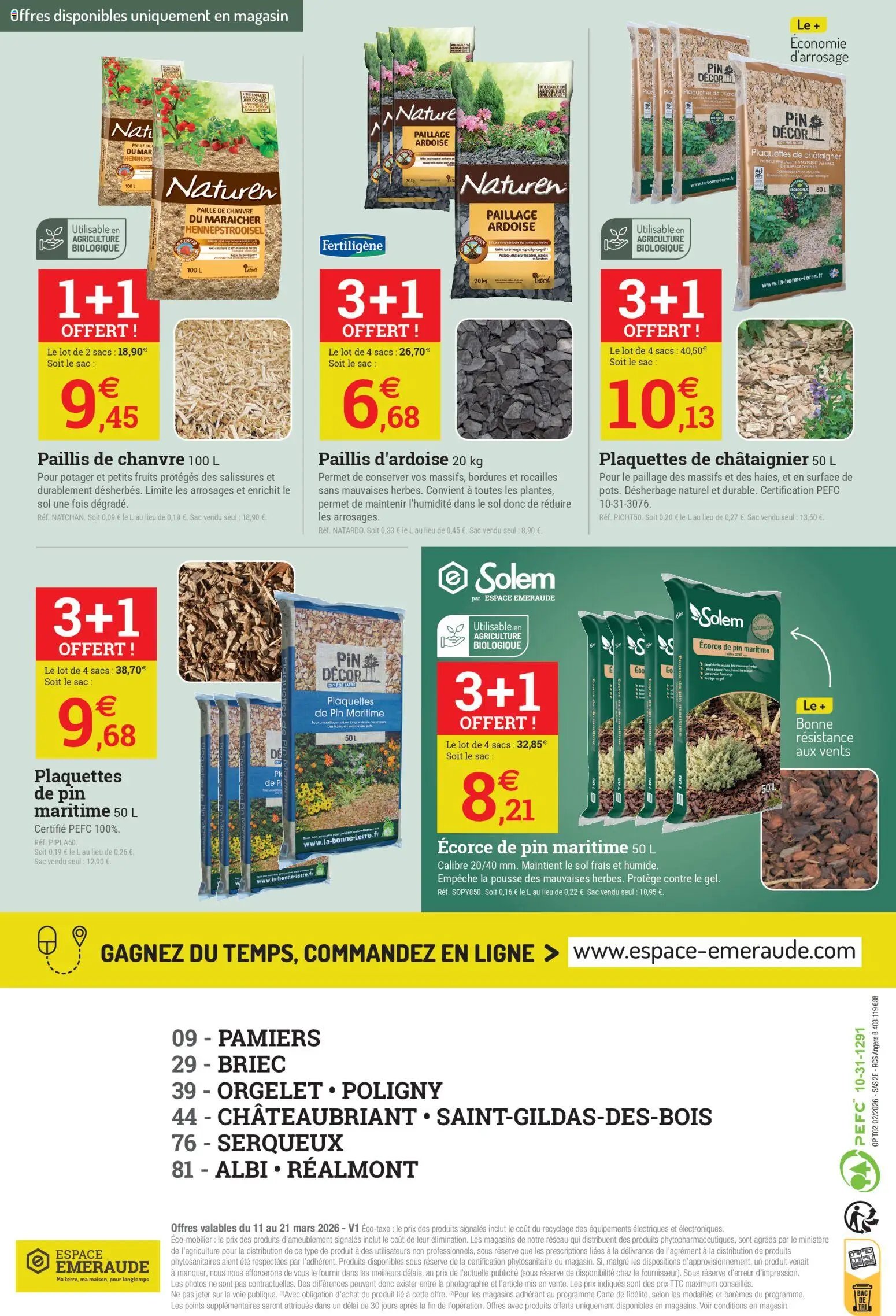 Espace Emeraude catalogue