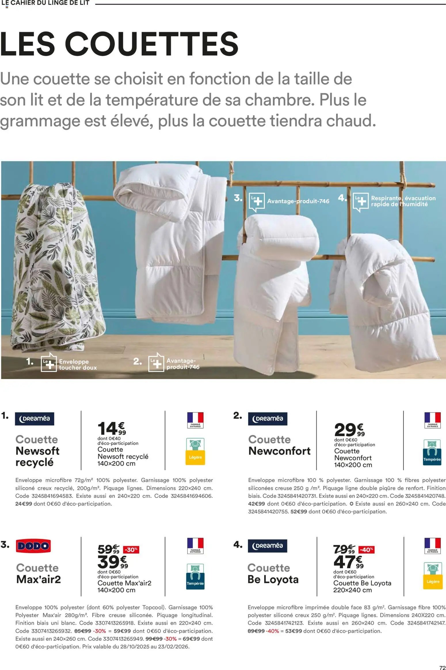 But Guide literie hiver  (2025-12-15 - 2026-02-23)