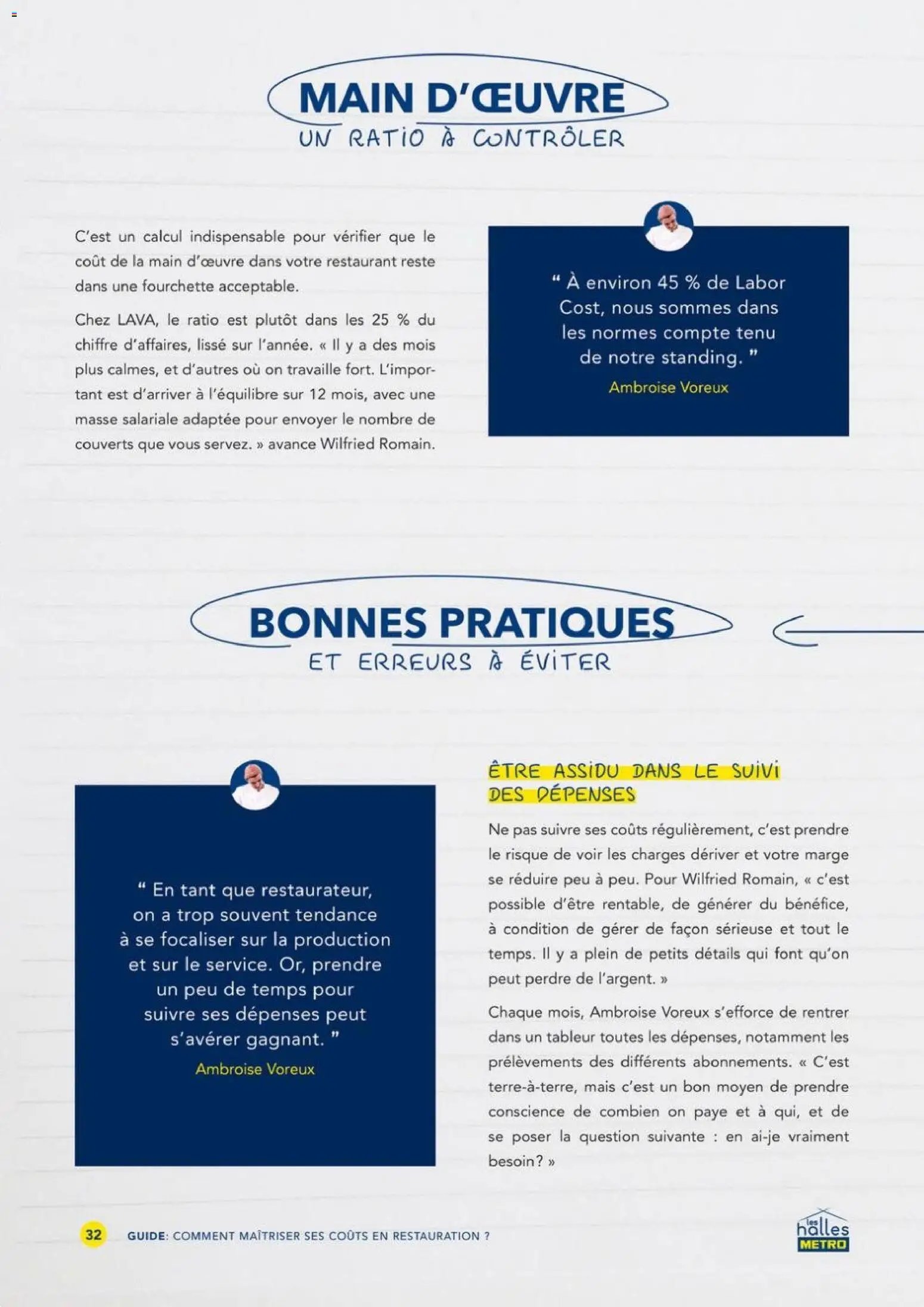 METRO - Comment maîtriser ses coûts en restauration