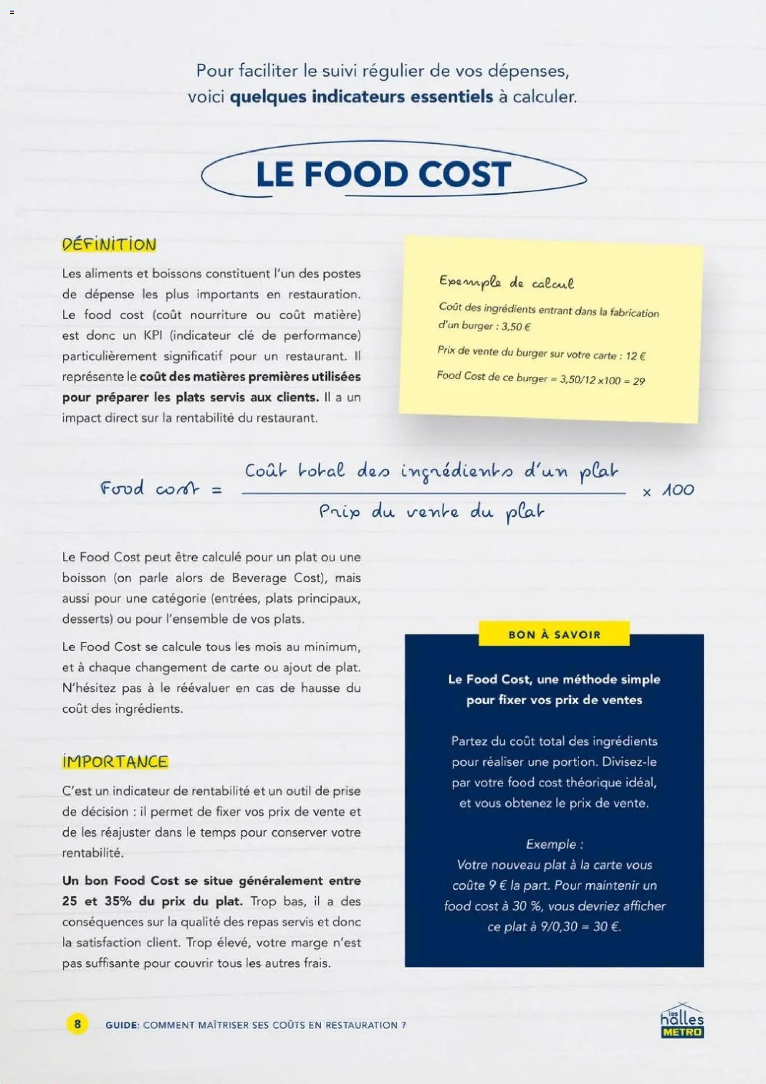 METRO - Comment maîtriser ses coûts en restauration (2026-01-01 - 2026-12-31)