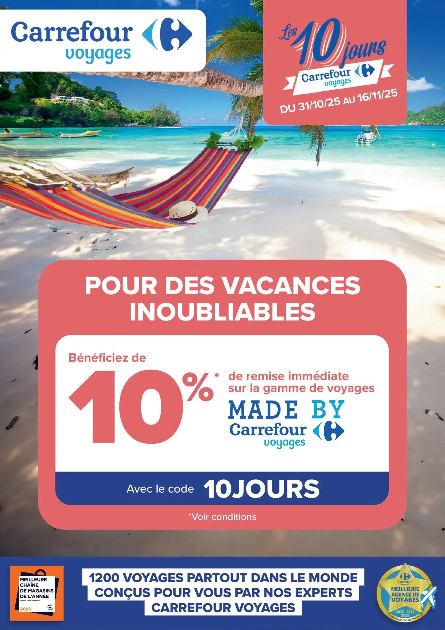 Carrefour contact Les 10 jours carrefour voyages