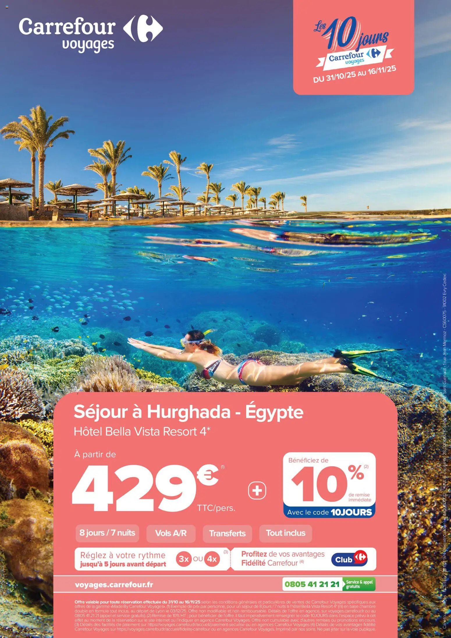 Carrefour contact Les 10 jours carrefour voyages