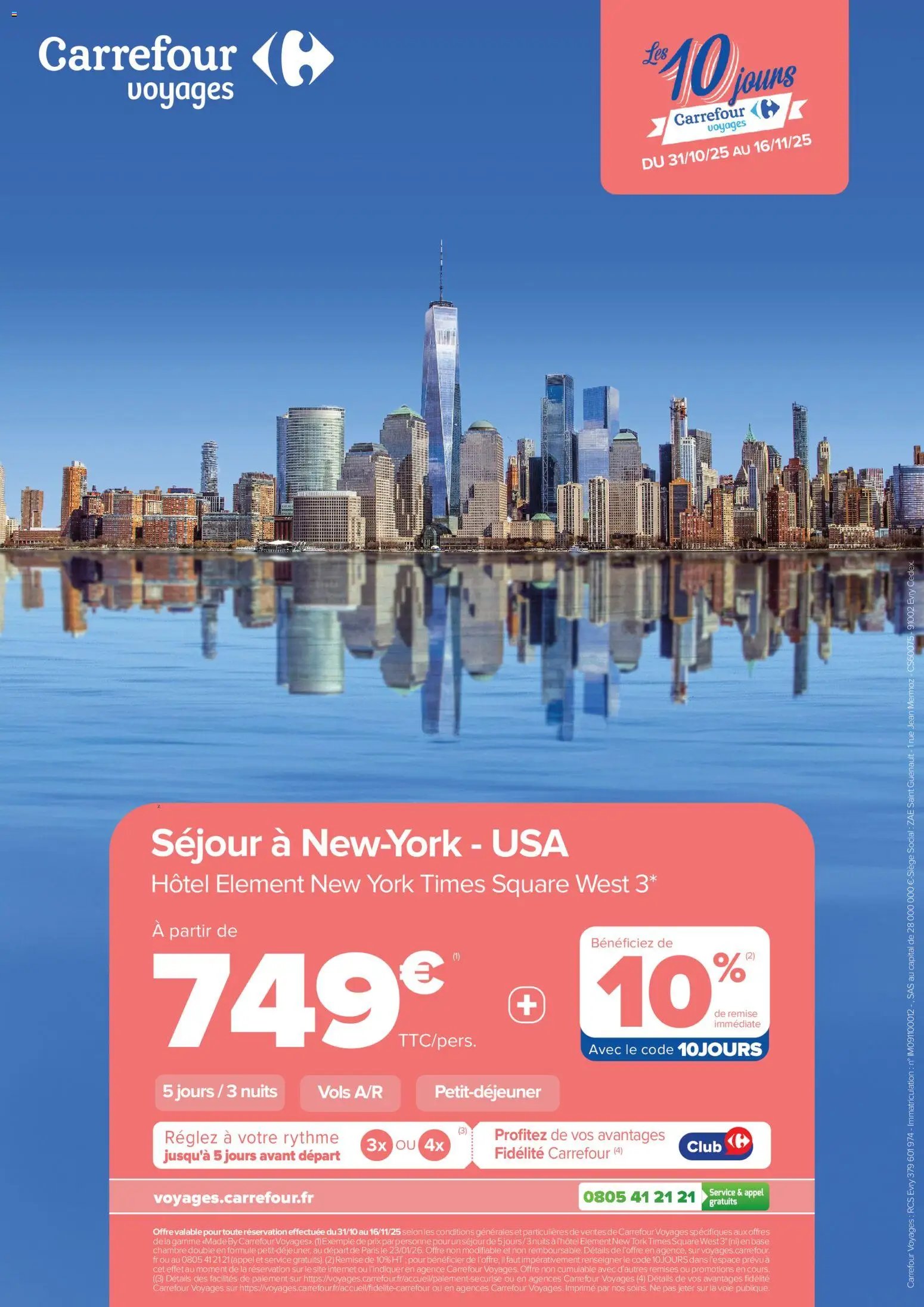 Carrefour contact Les 10 jours carrefour voyages