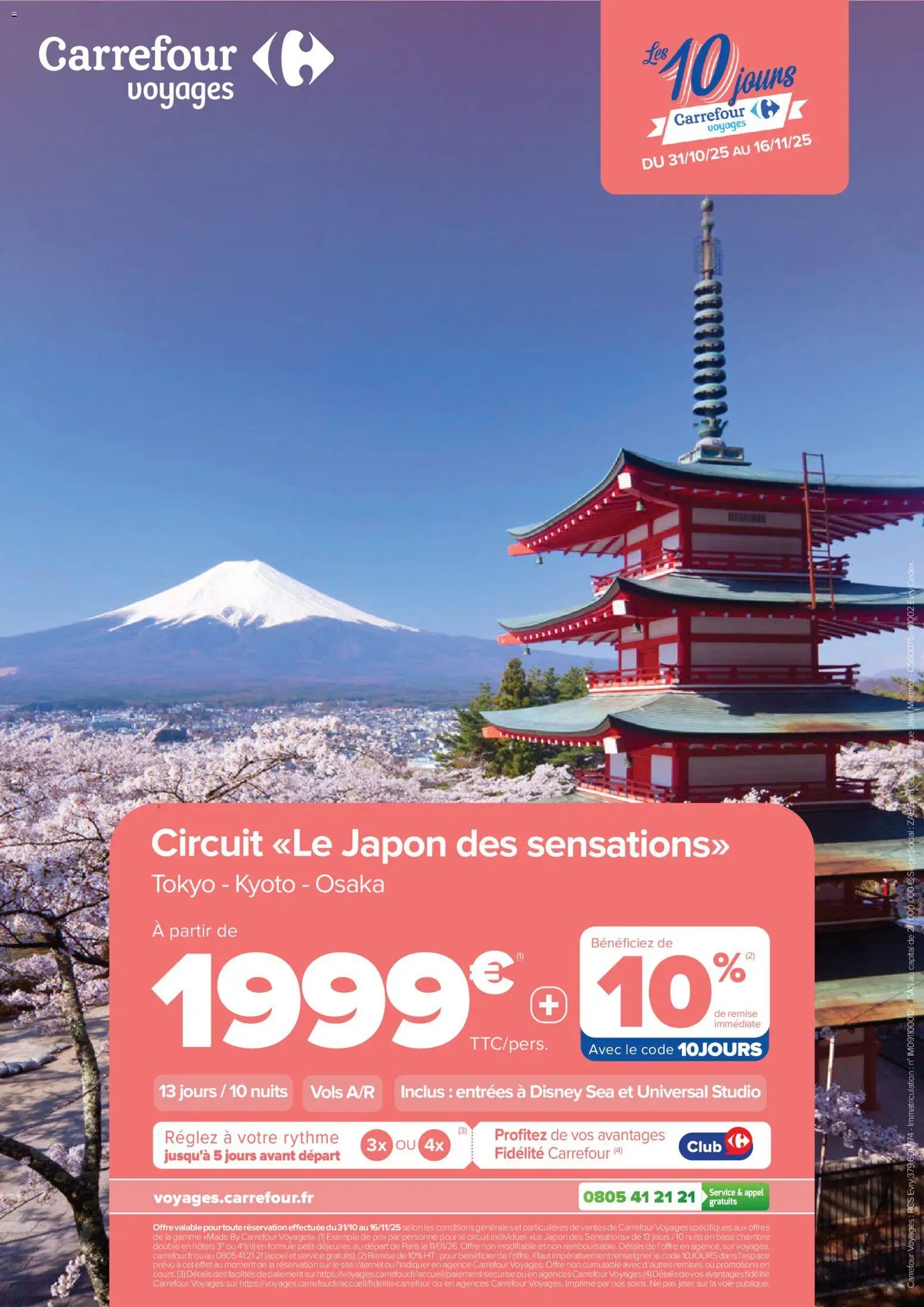 Carrefour contact Les 10 jours carrefour voyages