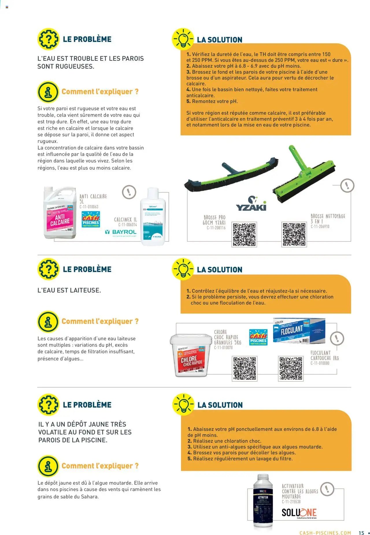 Cash Piscines Guide de l'entretien