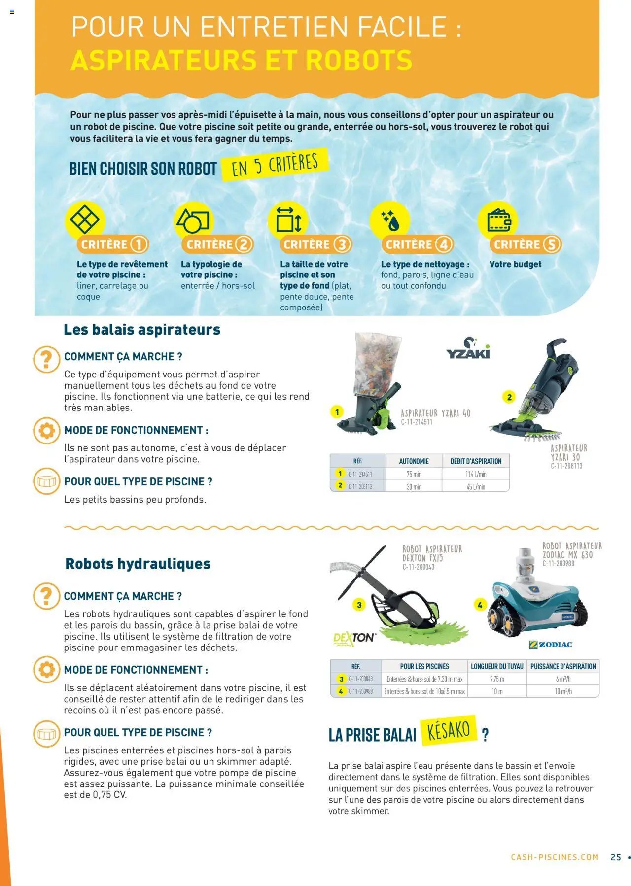 Cash Piscines Guide de l'entretien