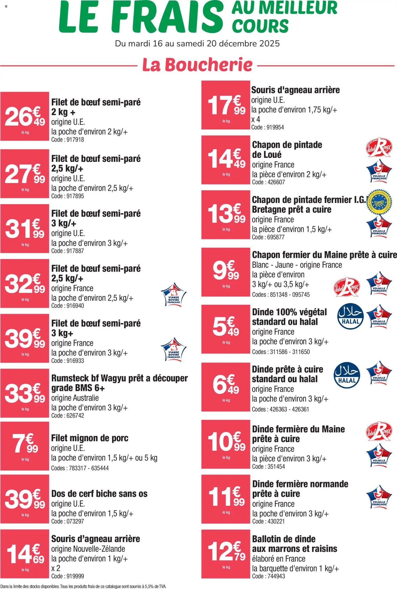 Promocash Frais au meilleur cours