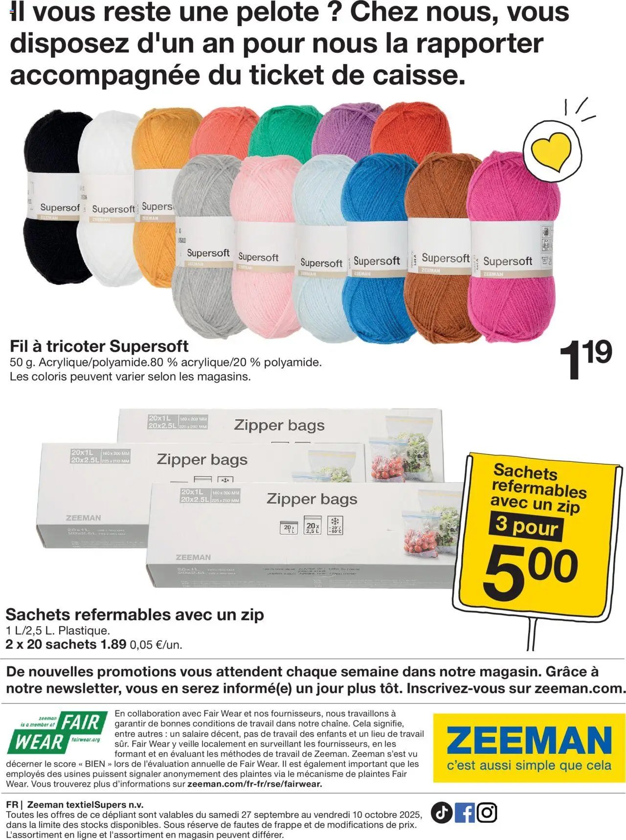 Zeeman catalogue Automne (2025-09-27 - 2025-10-10)