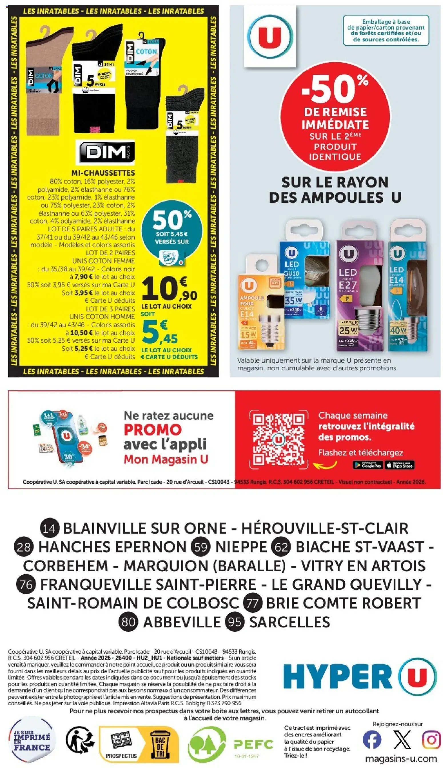 Hyper U - Les prix bas de la semaine