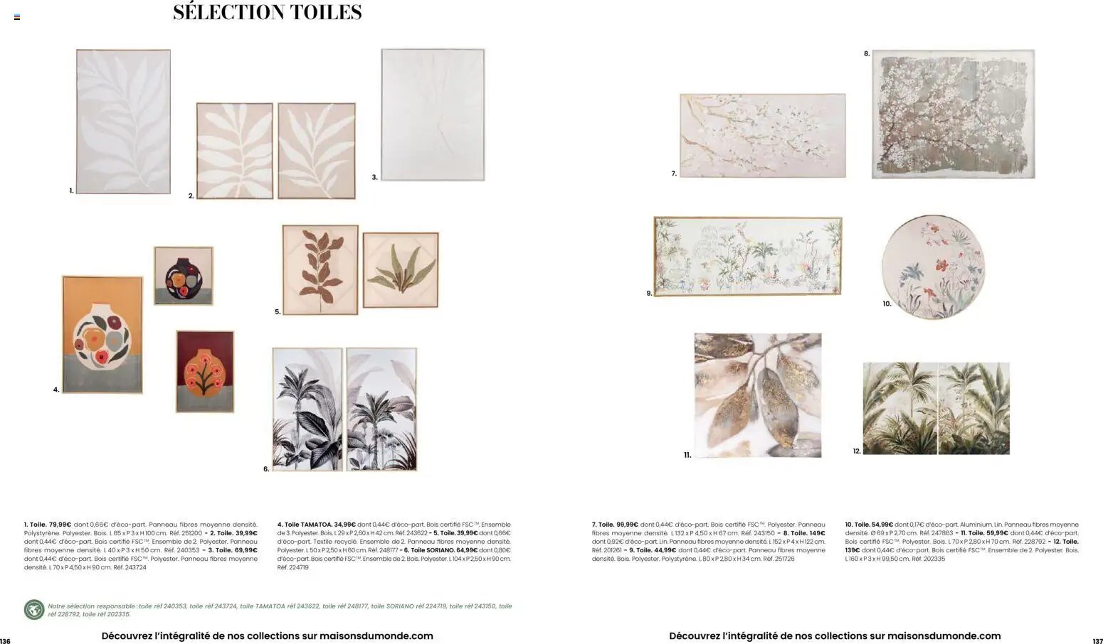 Maisons du Monde catalogue
