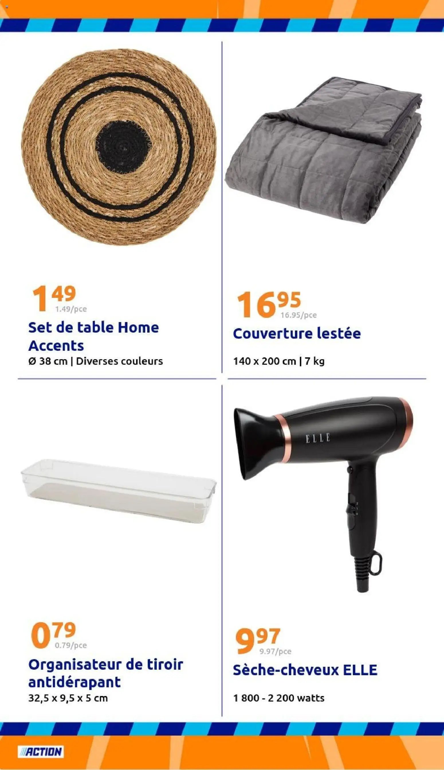 Action catalogue de la semaine