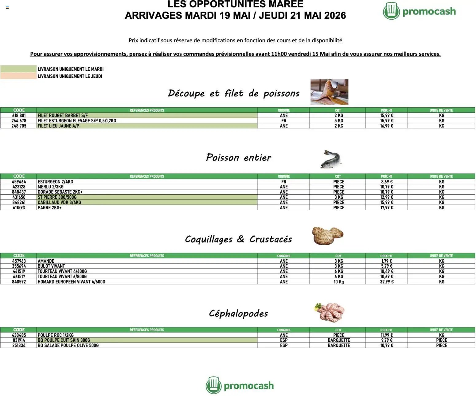 Promocash Opportunités Marée