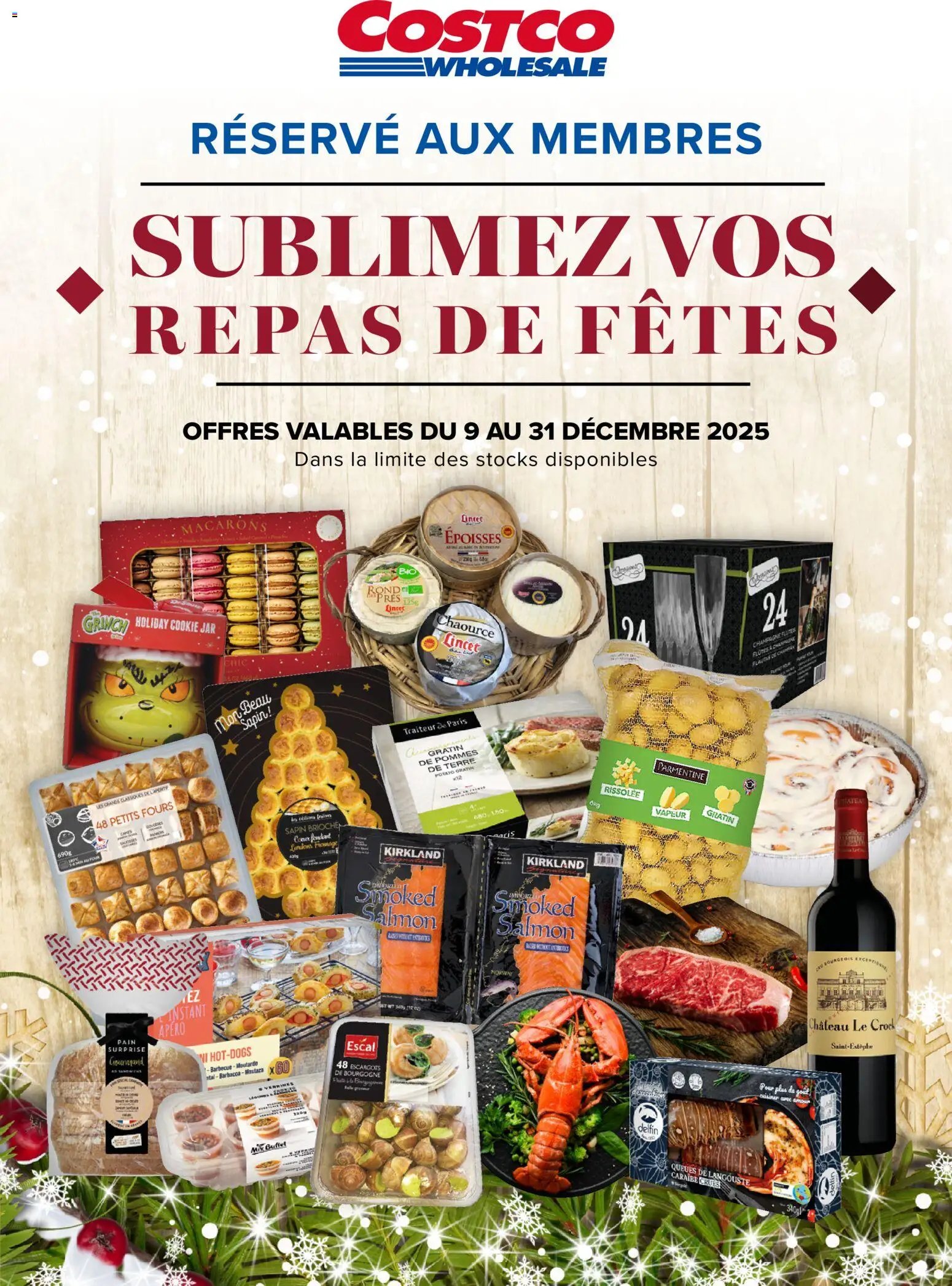Costco Sublimez vos repas de fêtes (2025-12-09 - 2025-12-31)