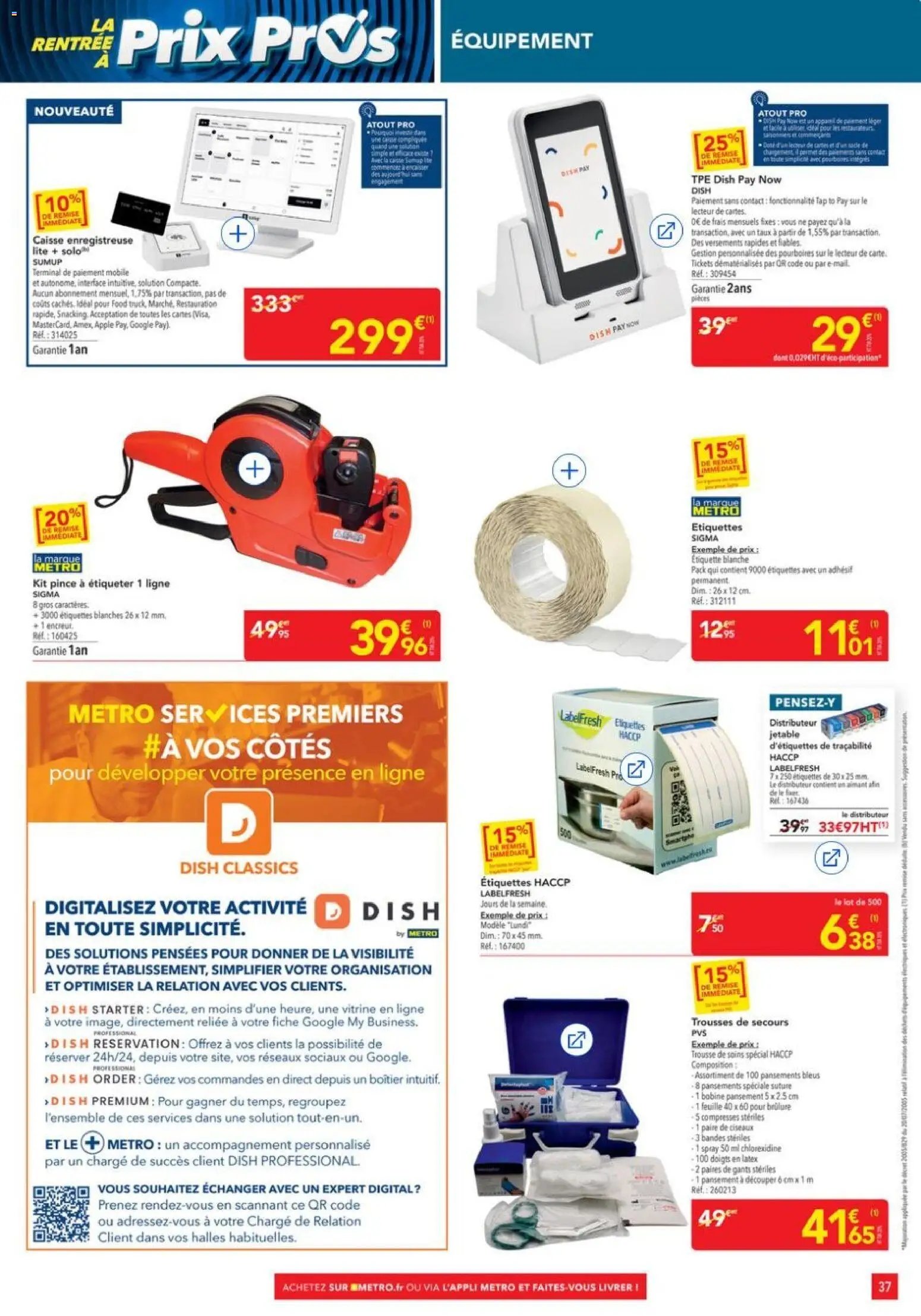 METRO - La rentrée à Prix Pros - Equipement