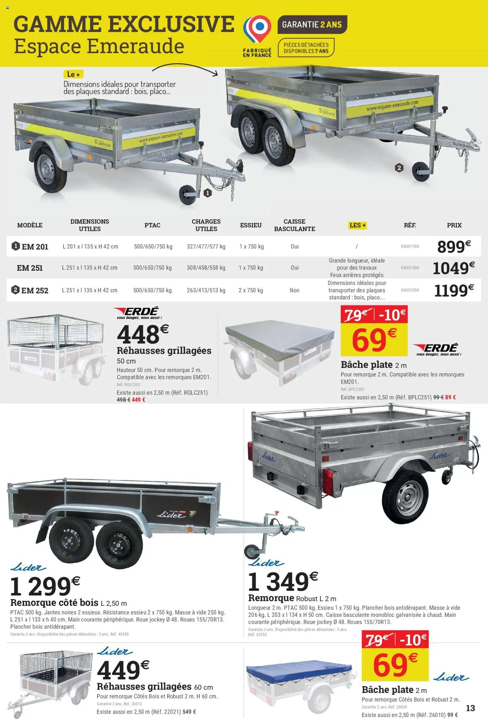 Espace Emeraude catalogue