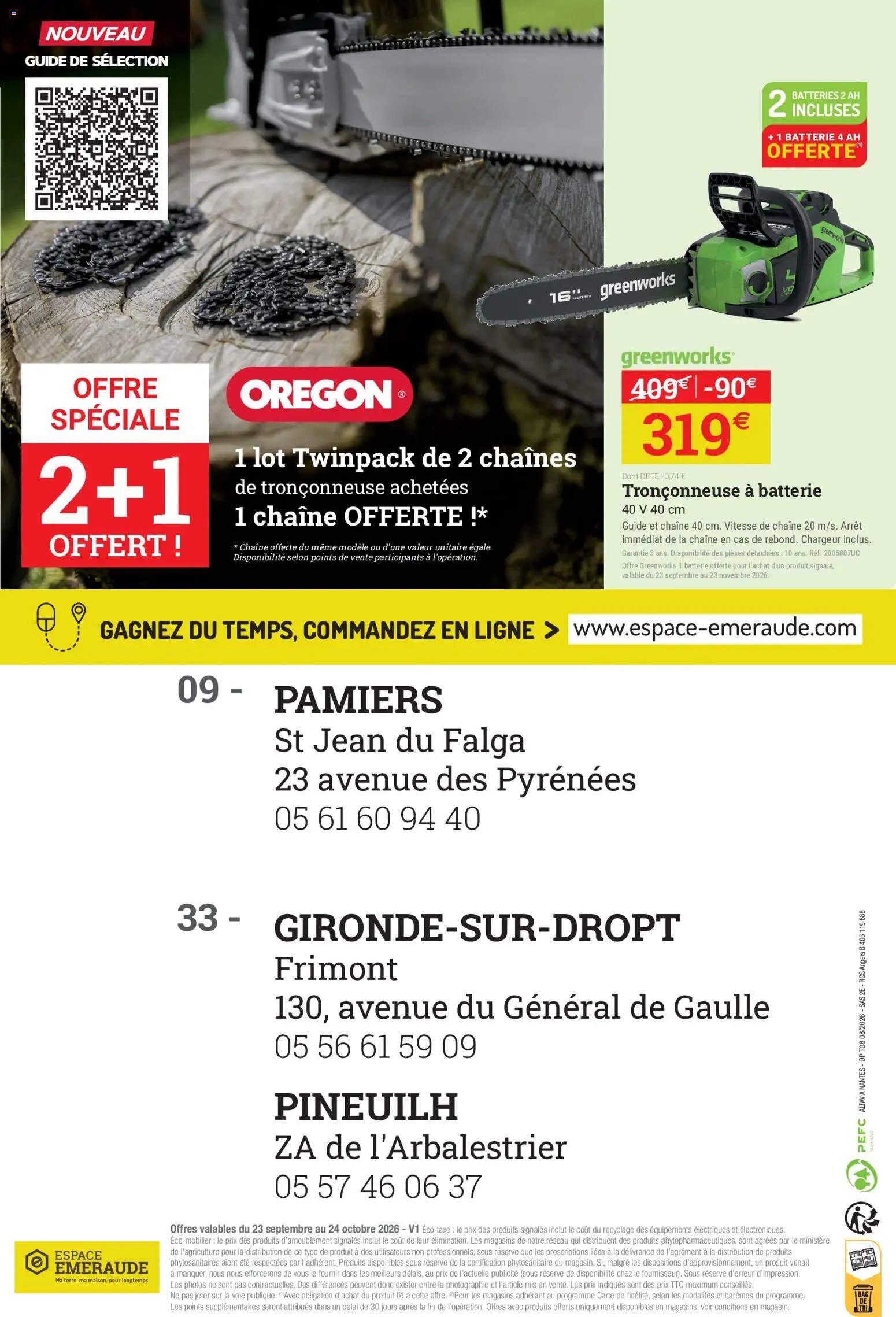 Espace Emeraude catalogue