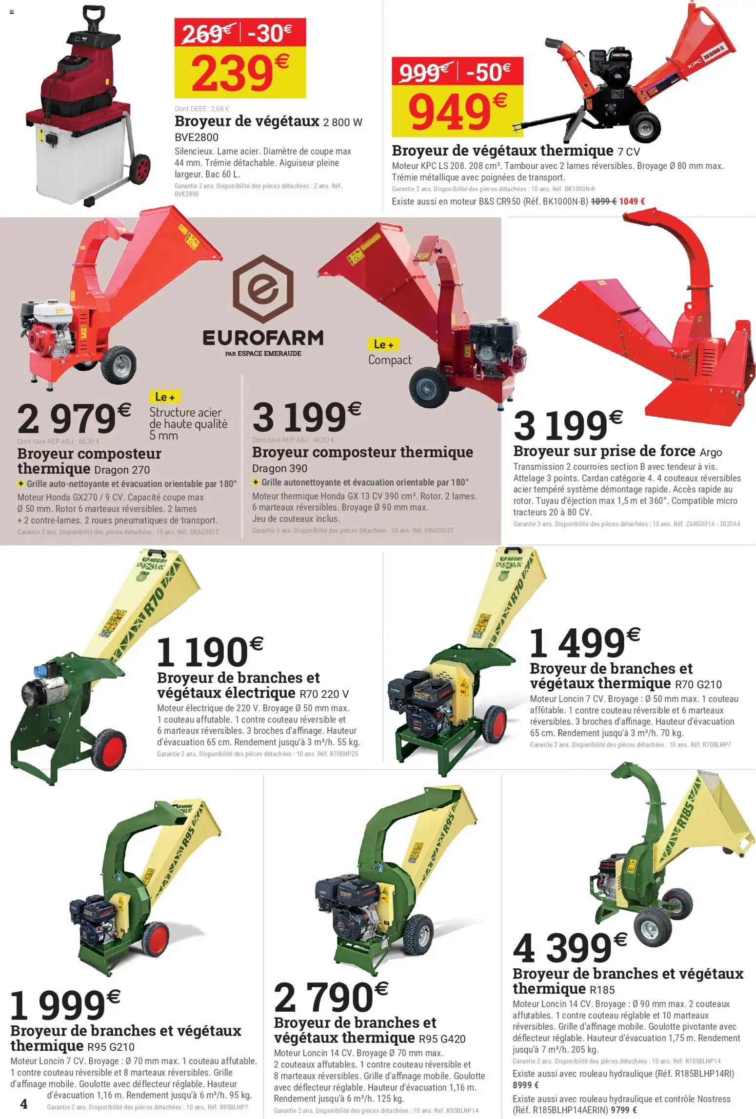 Espace Emeraude catalogue