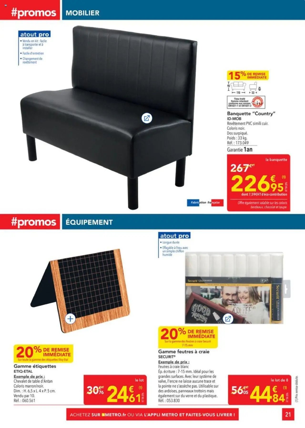 METRO - Sélection Promos Equipement (2025-10-02 - 2025-10-29)