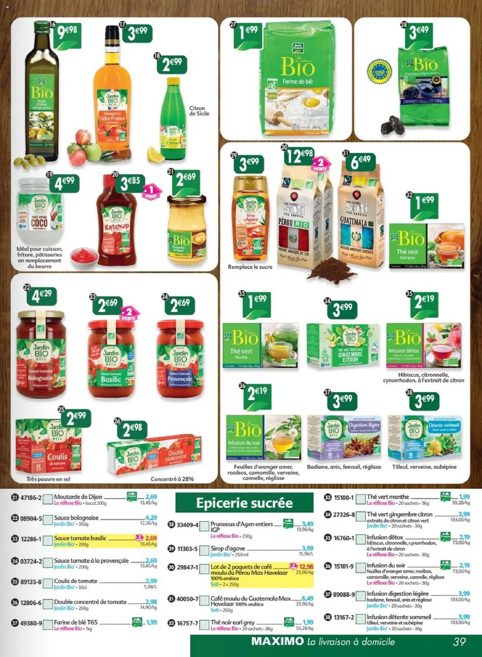 Maximo catalogue epicerie